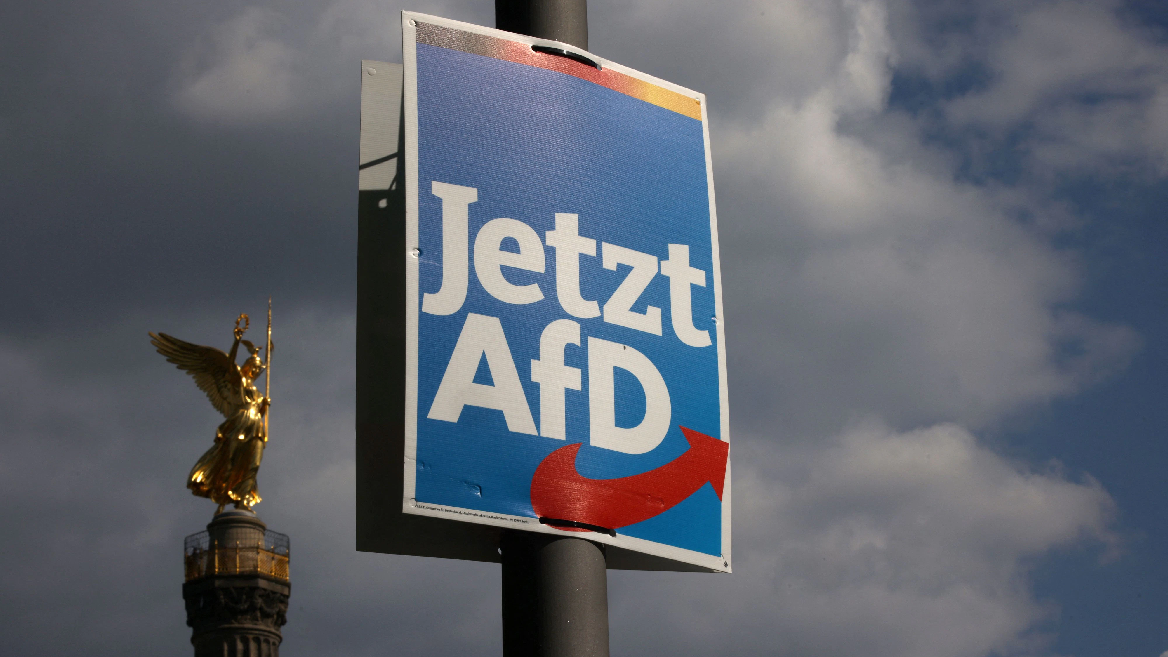 An election campaign poster of the right-wing Alternative for Germany (AfD) party for the upcoming 2024 European elections, is seen in Berlin, Germany, May 10, 2024. REUTERS/Lisi Niesner 
