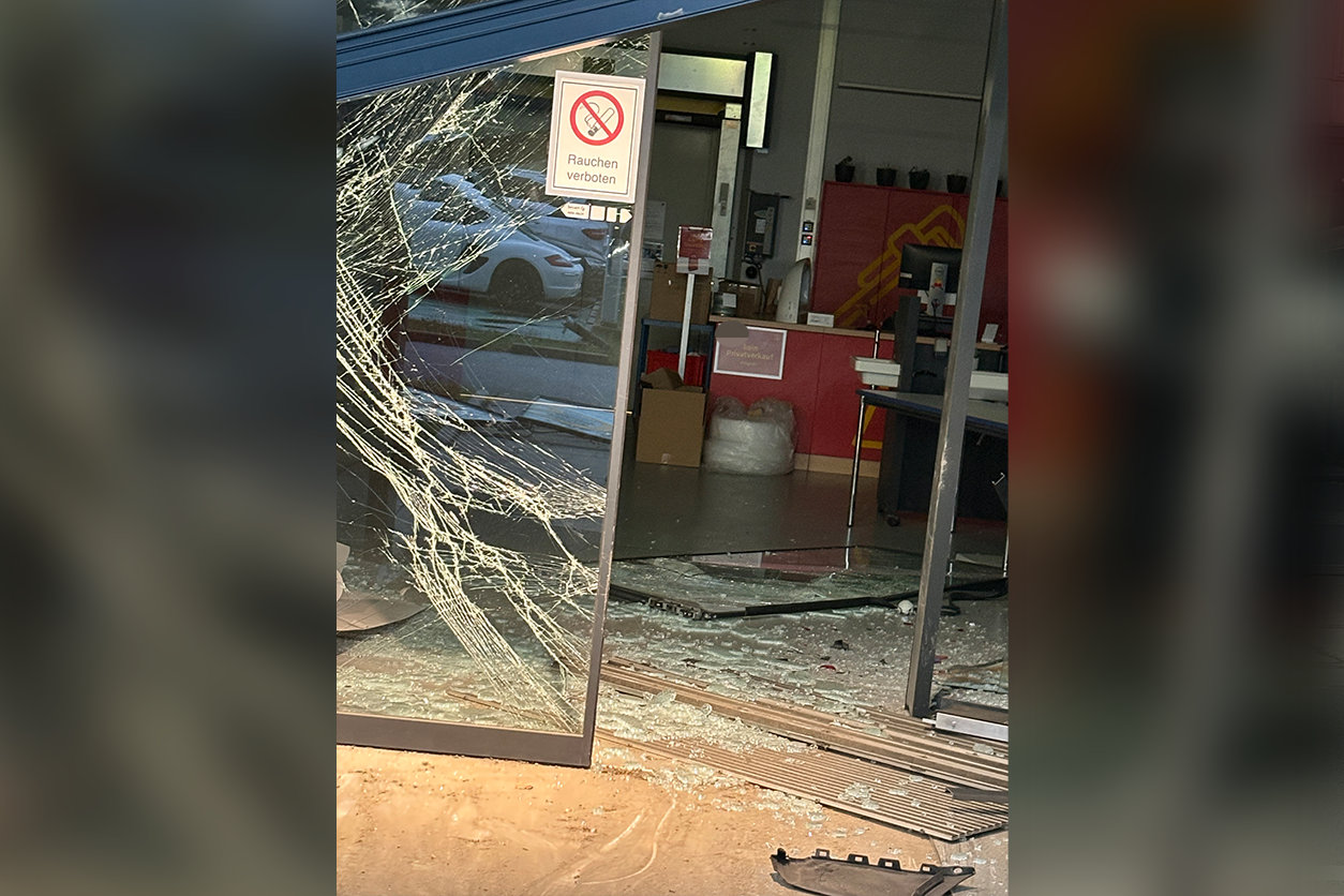 Am Montag kam es in Bergheim zu einem Einbruch – ein Auto diente dabei als Rammbock.
