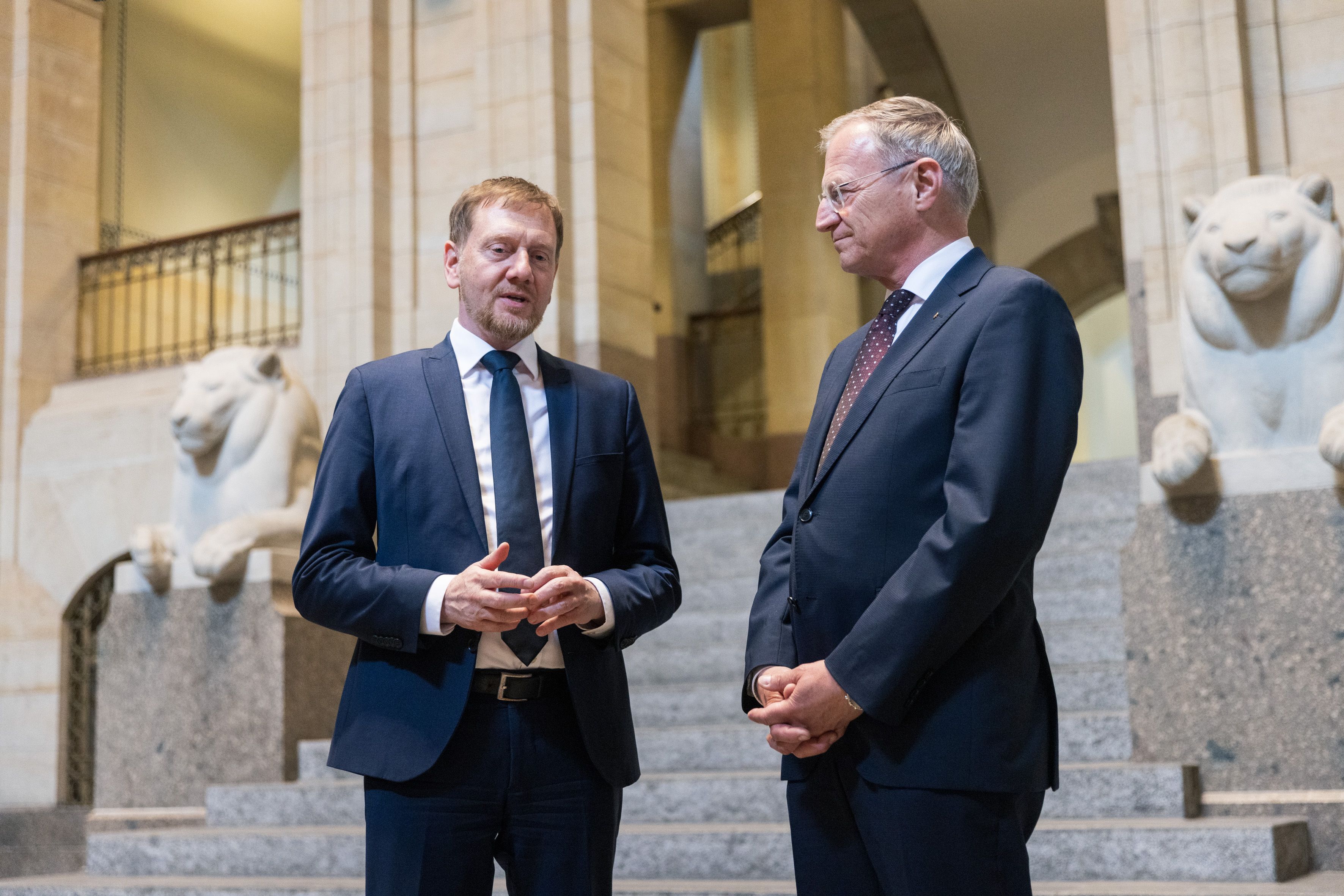 In Dresden traf LH Thomas Stelzer Sachsens Ministerpräsident Michael Kretschmer (CDU).