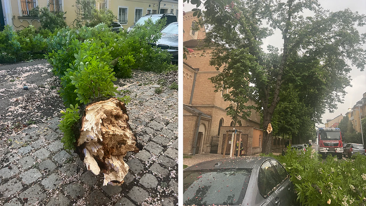 Heute.at - Autos zerdrückt: Gewitter zieht Schneise der Zerstörung