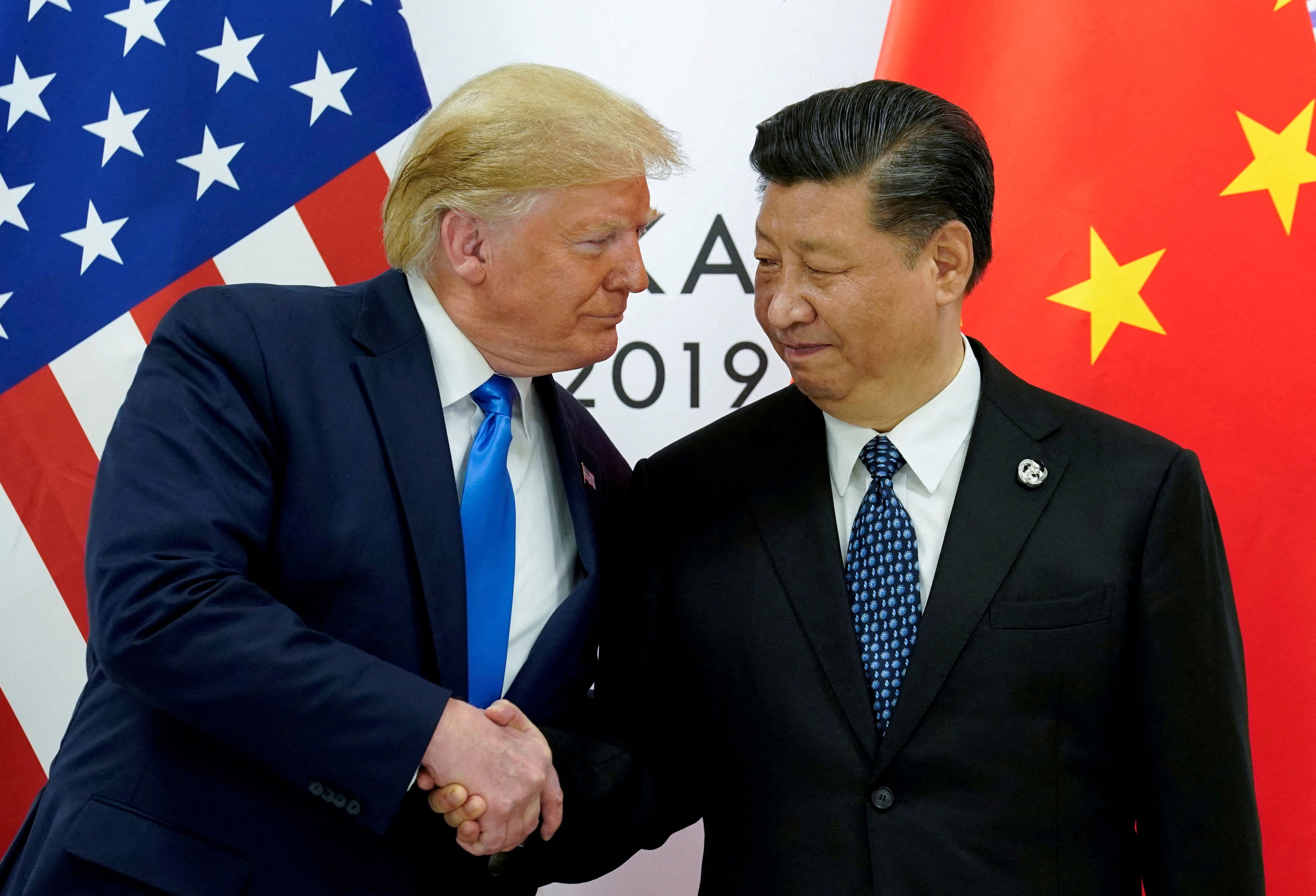 Archivbild: US-Präsident Donalt Trump wird in Kürze auf seinen chinesischen Amtskollegen Xi Jinping treffen