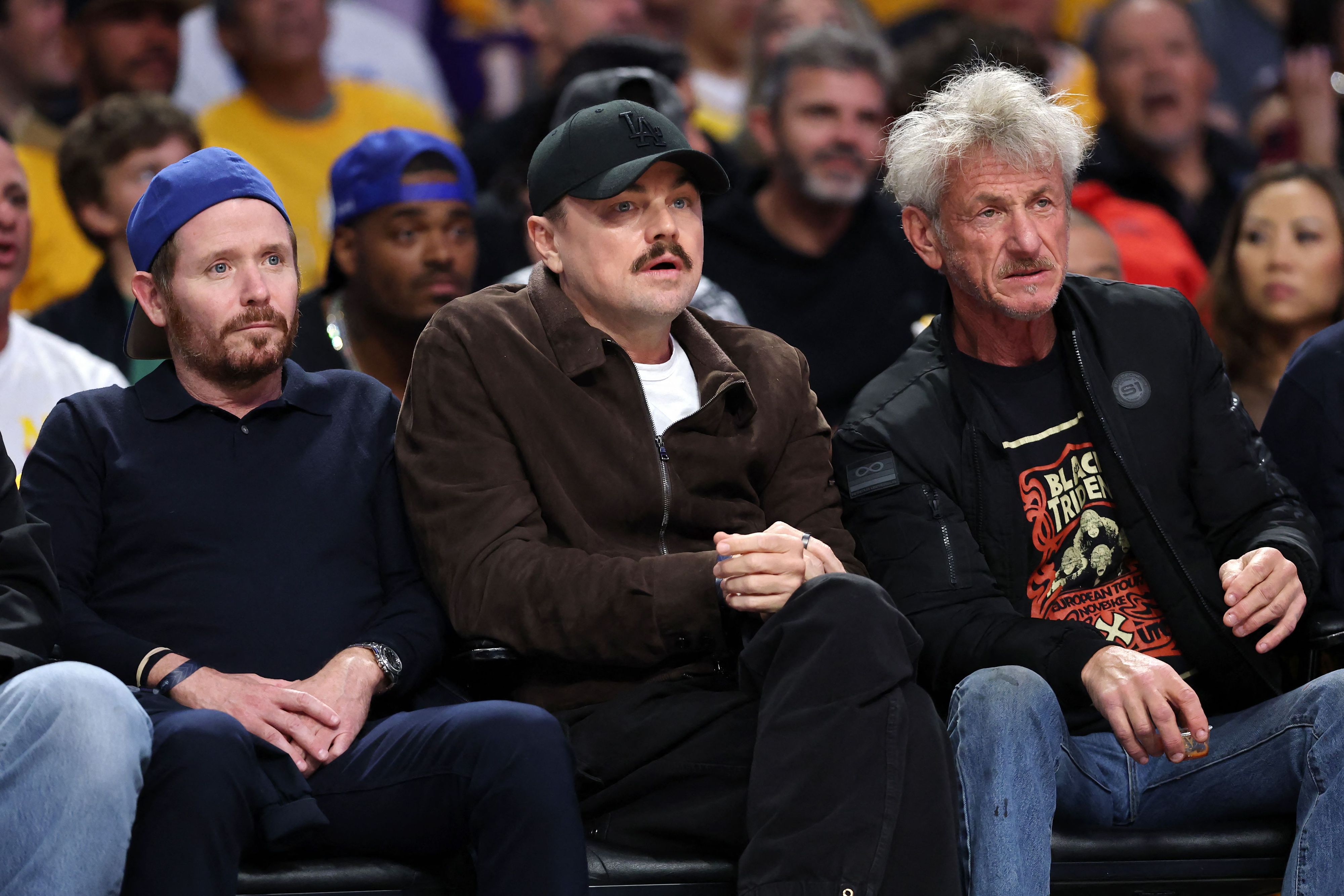 Eric Murphy, Leonardo DiCaprio und Sean Penn zittern mit den Lakers mit.