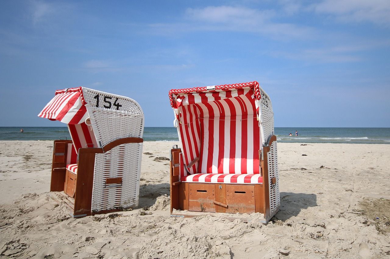 Strandkorb am Kniepsand auf Amrum