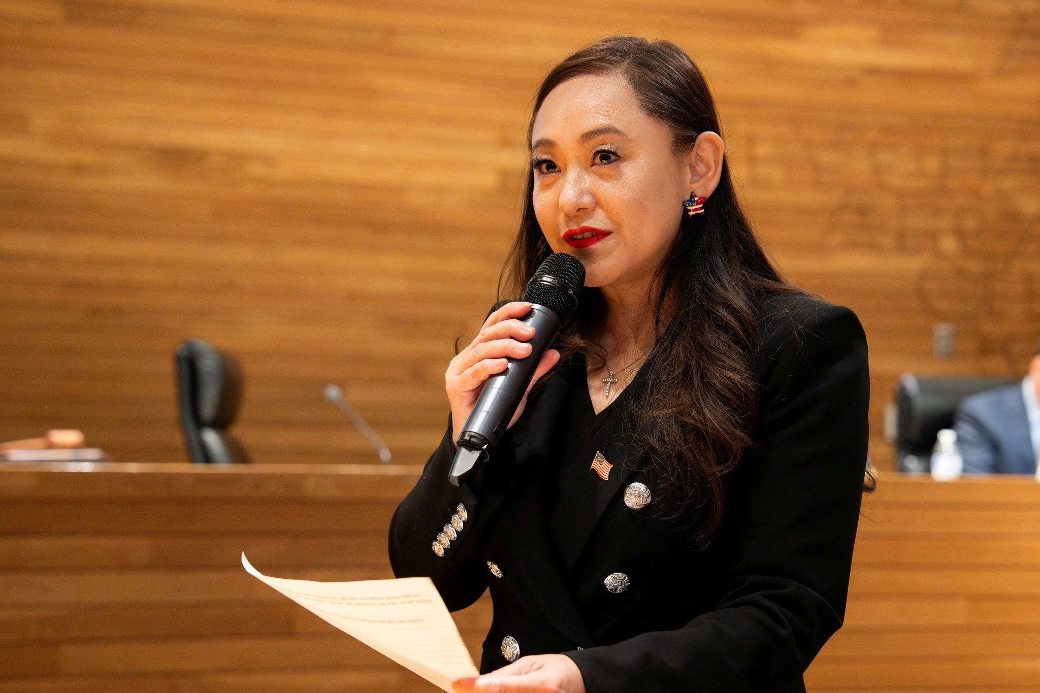 <strong>Eileen Wang</strong> zu, als illegale Agentin für China gearbeitet zu haben