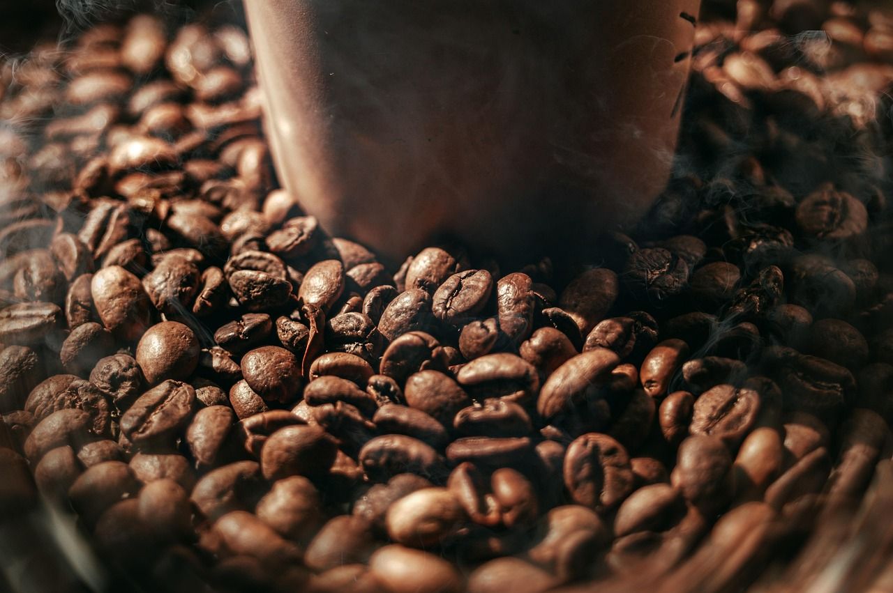 Geröstete Kaffeesätze