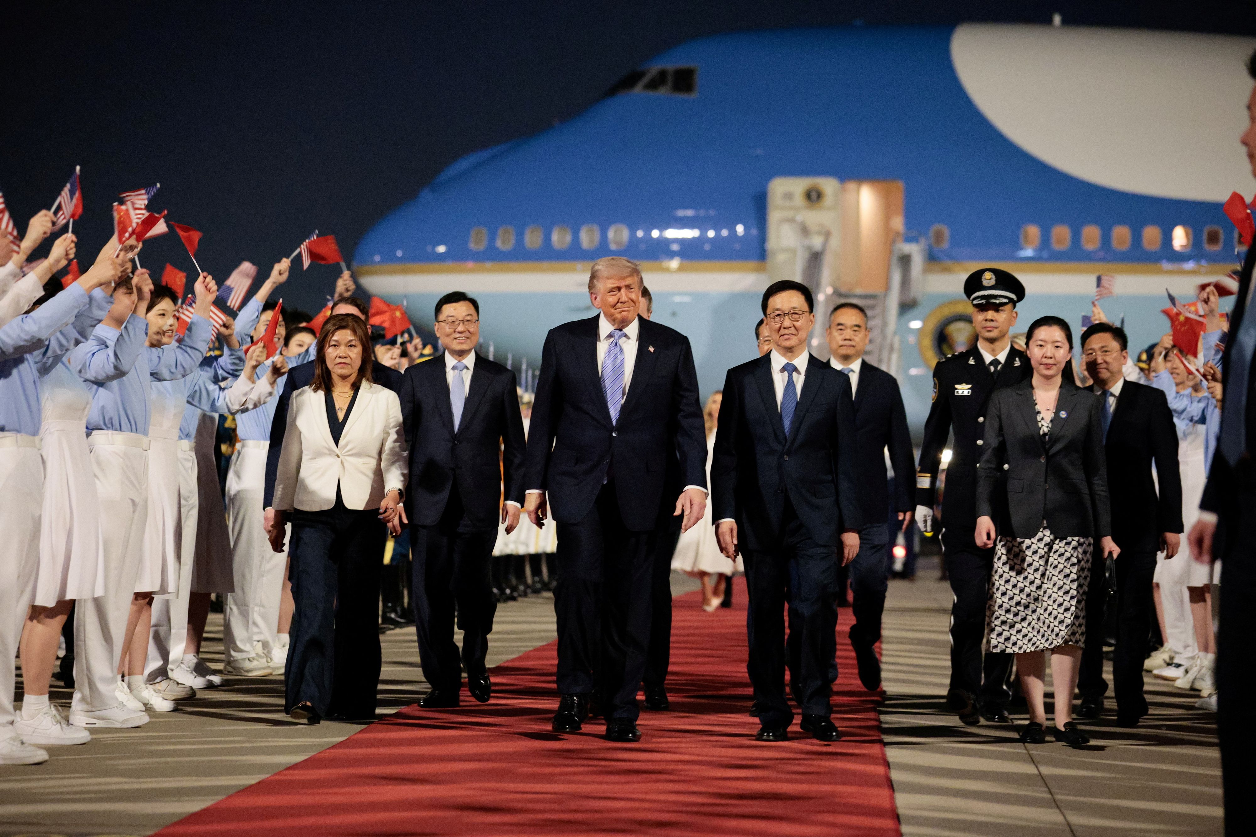 US-Präsident Donald Trump wurde in China empfangen.
