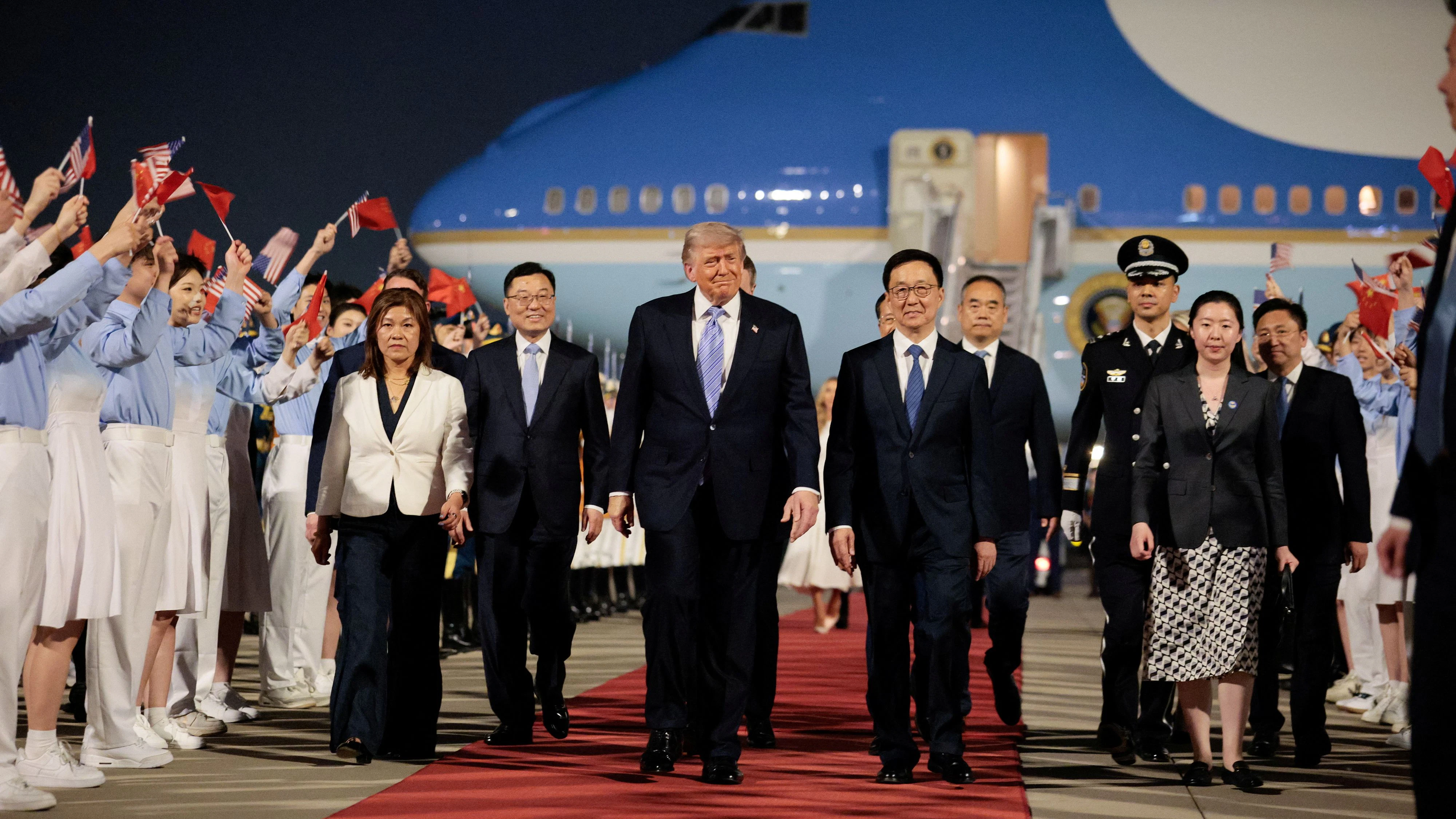 US-Präsident Donald Trump wurde in China empfangen.