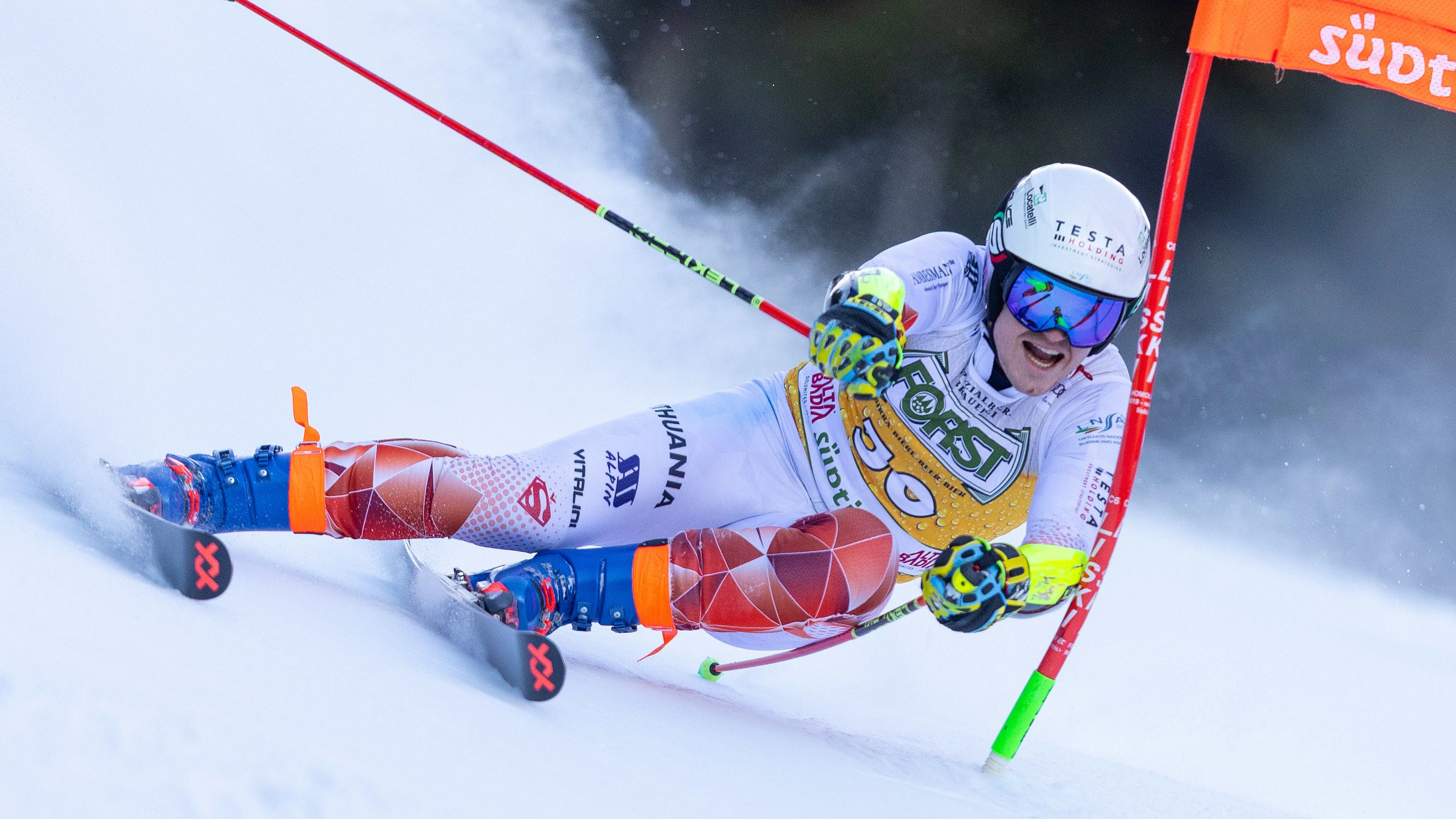 ALTA BADIA,ITALY,21.DEC.25 - ALPINE SKIING - FIS World Cup, giant slalom, men. Image shows Andrej Drukarov (LTU). Photo: GEPA pictures/ Harald Steiner