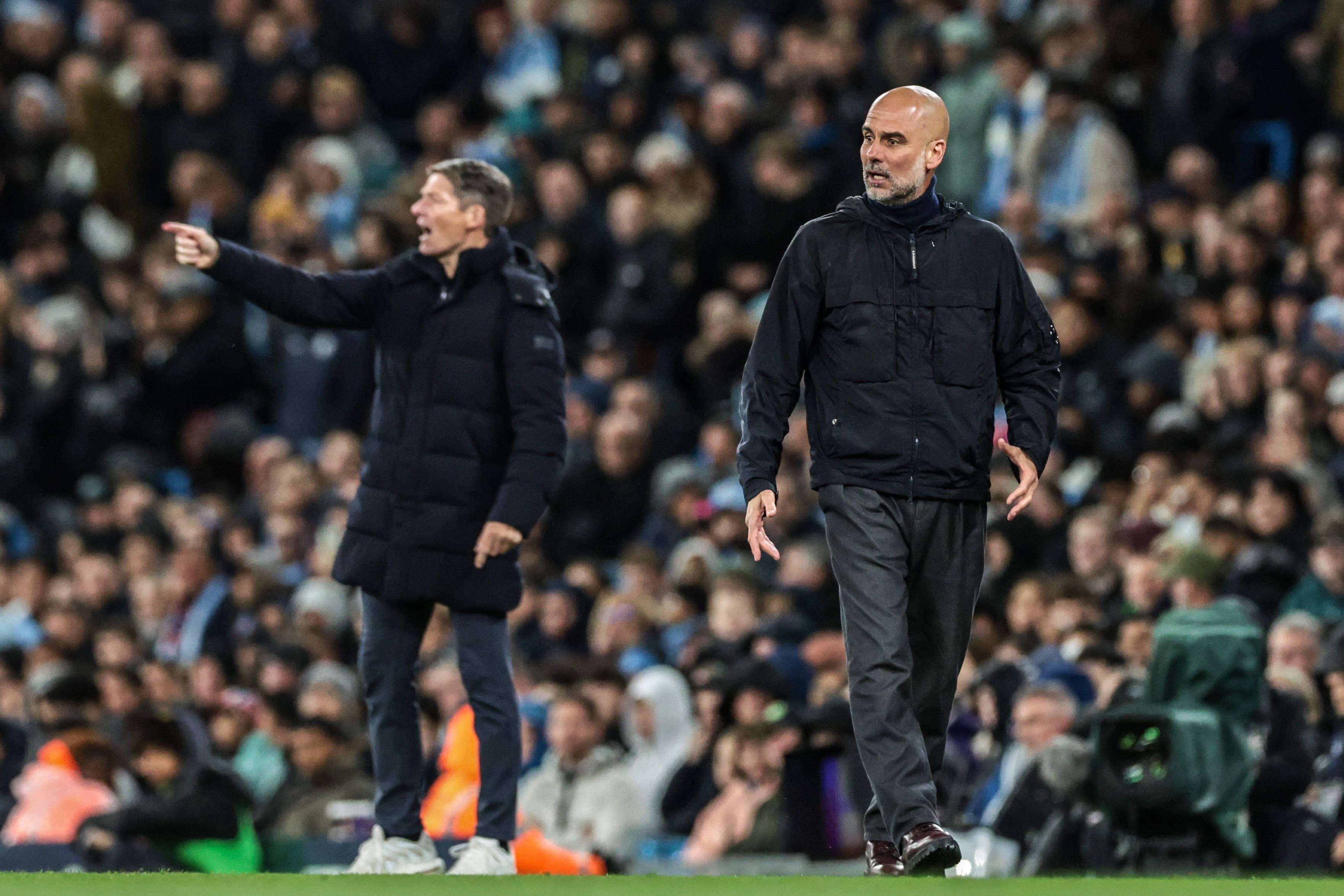 Pep Guardiola und Oliver Glasner