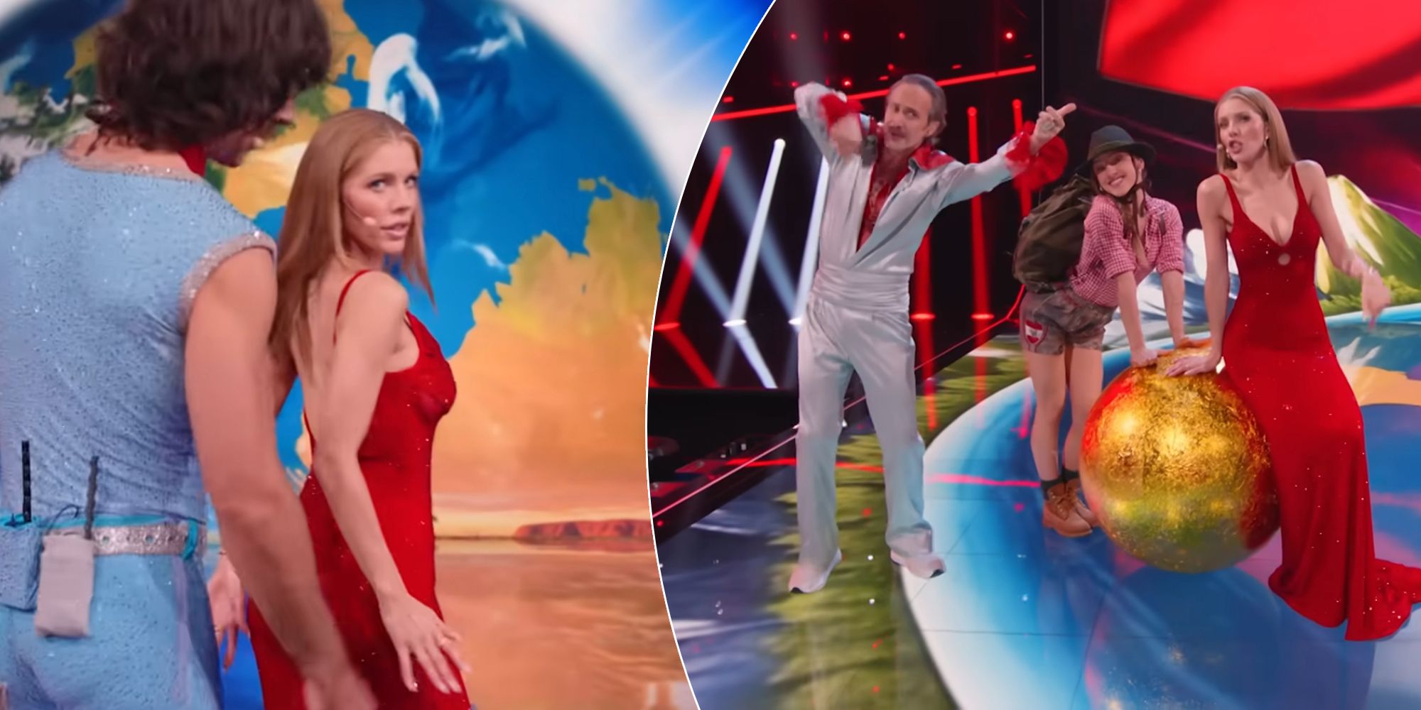 Victoria Swarovski und Michael Ostrowski lieferten eine echte ESC-Show ab.