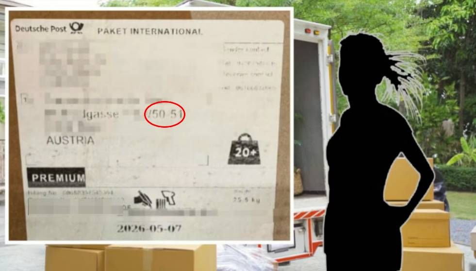 Wienerin Therese K. musste ihre zwei Pakete mit je 25 Kilogramm alleine durch Wien transportieren (Symbolbild). Deutlich auf der Rechnung zu sehen (im Kreis): die Türnummer!