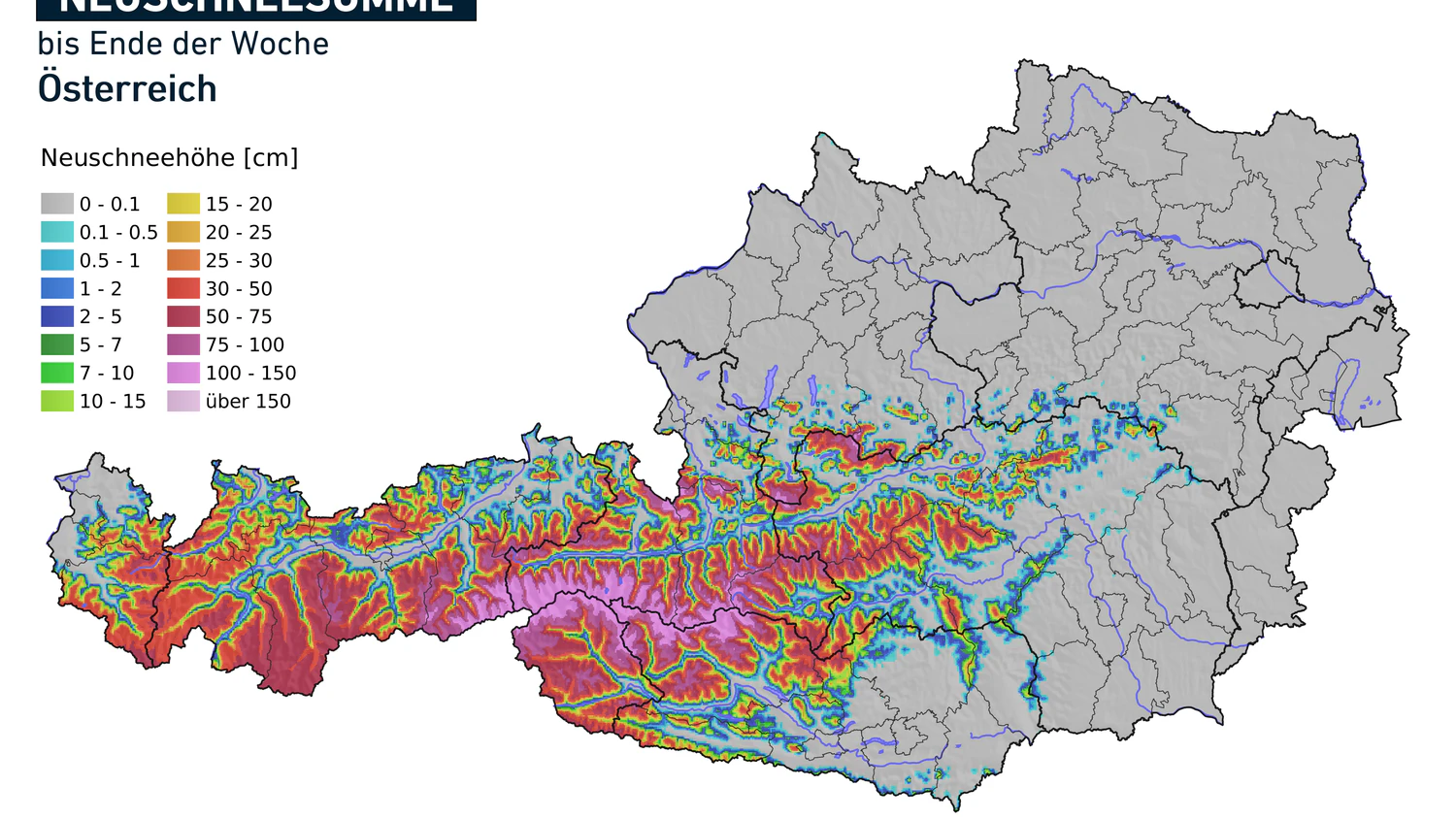 Im Westen und in den Alpen ist in den kommenden Tagen gar mit Schneefall zu rechnen.