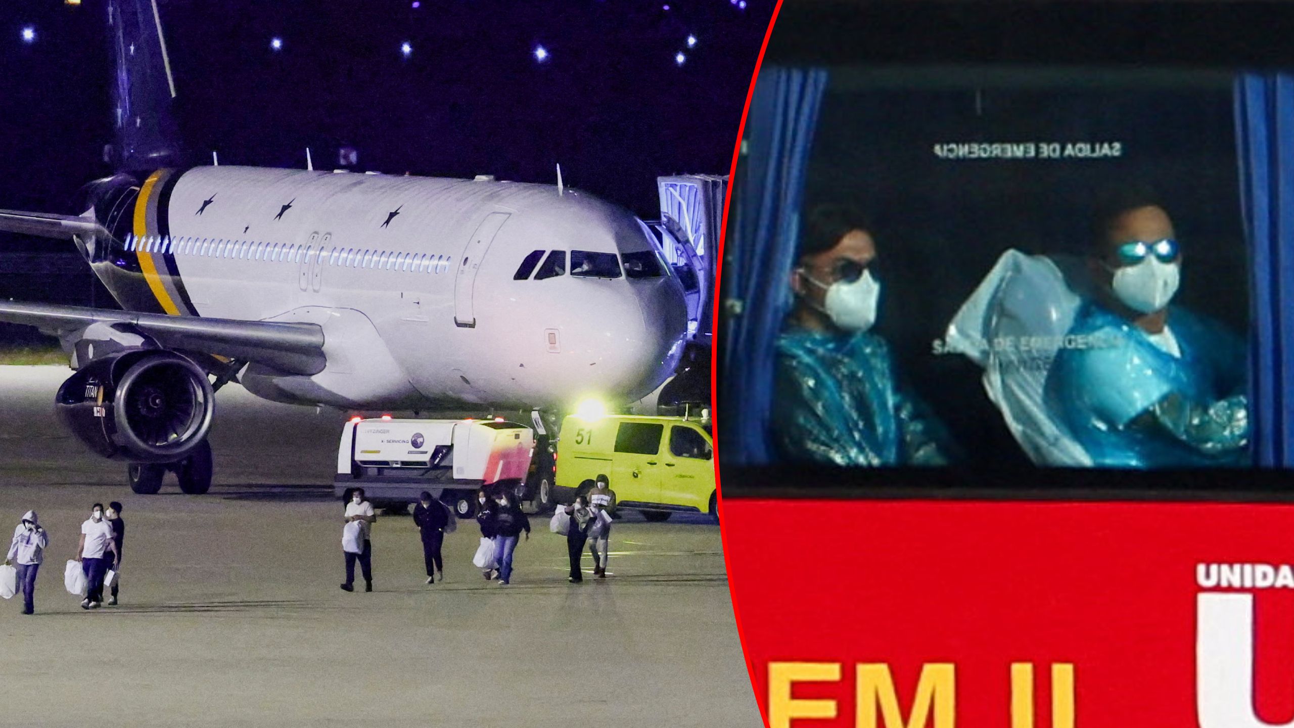 Passagiere des Hantavirus-Kreuzfahrtschiffs wurden am 11. Mai unter Schutzmaßnahmen vom Flughafen Teneriffa Süd auf den Kanarischen Inseln (Spanien) in alle Welt ausgeflogen. 