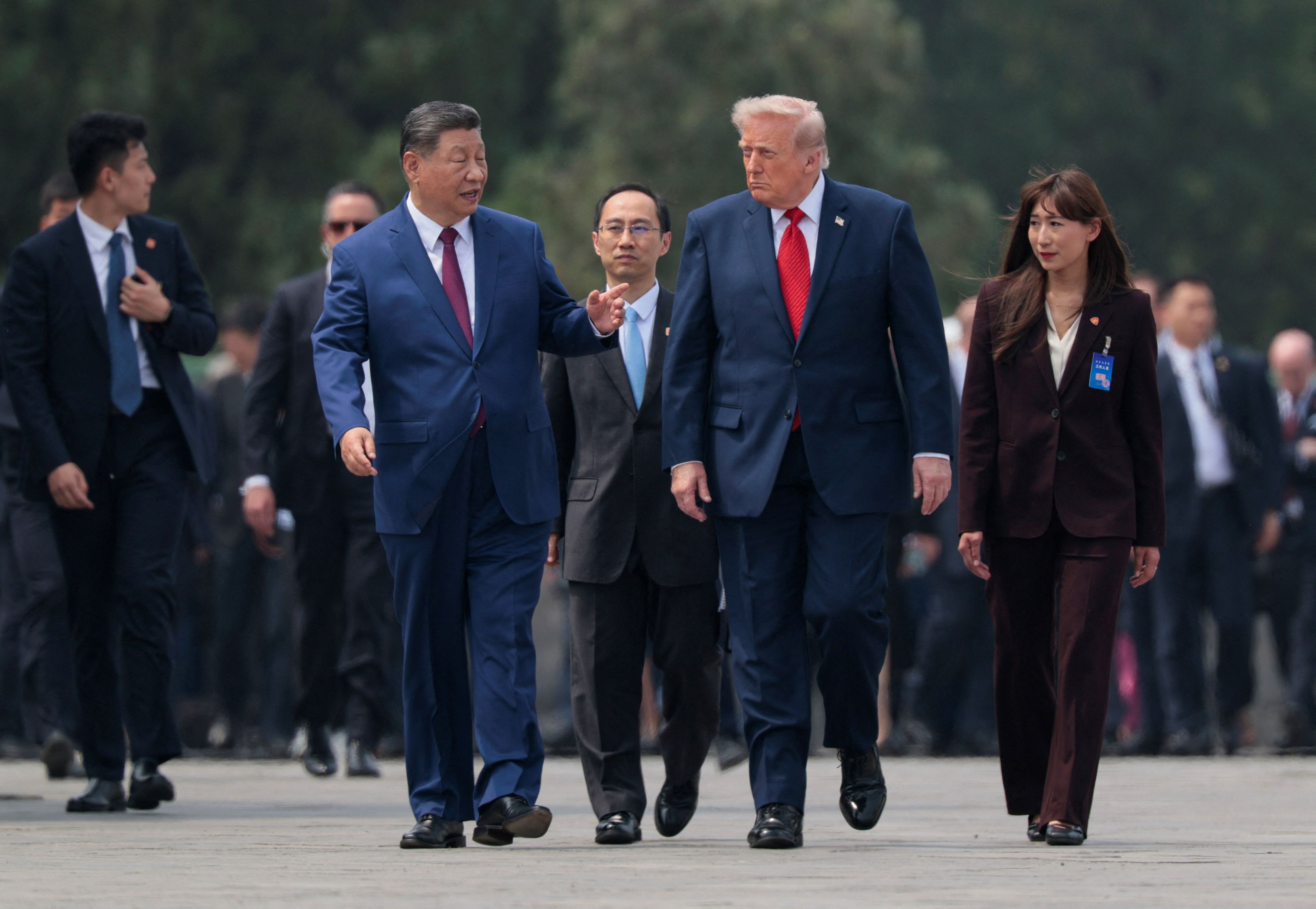 Treffen zwischen Donald Trump und Xi Jinping in Peking.