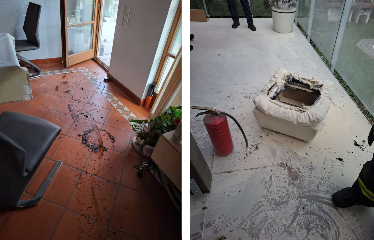 Hocker in Brand: Rauchmelder rettete Bewohner das Leben