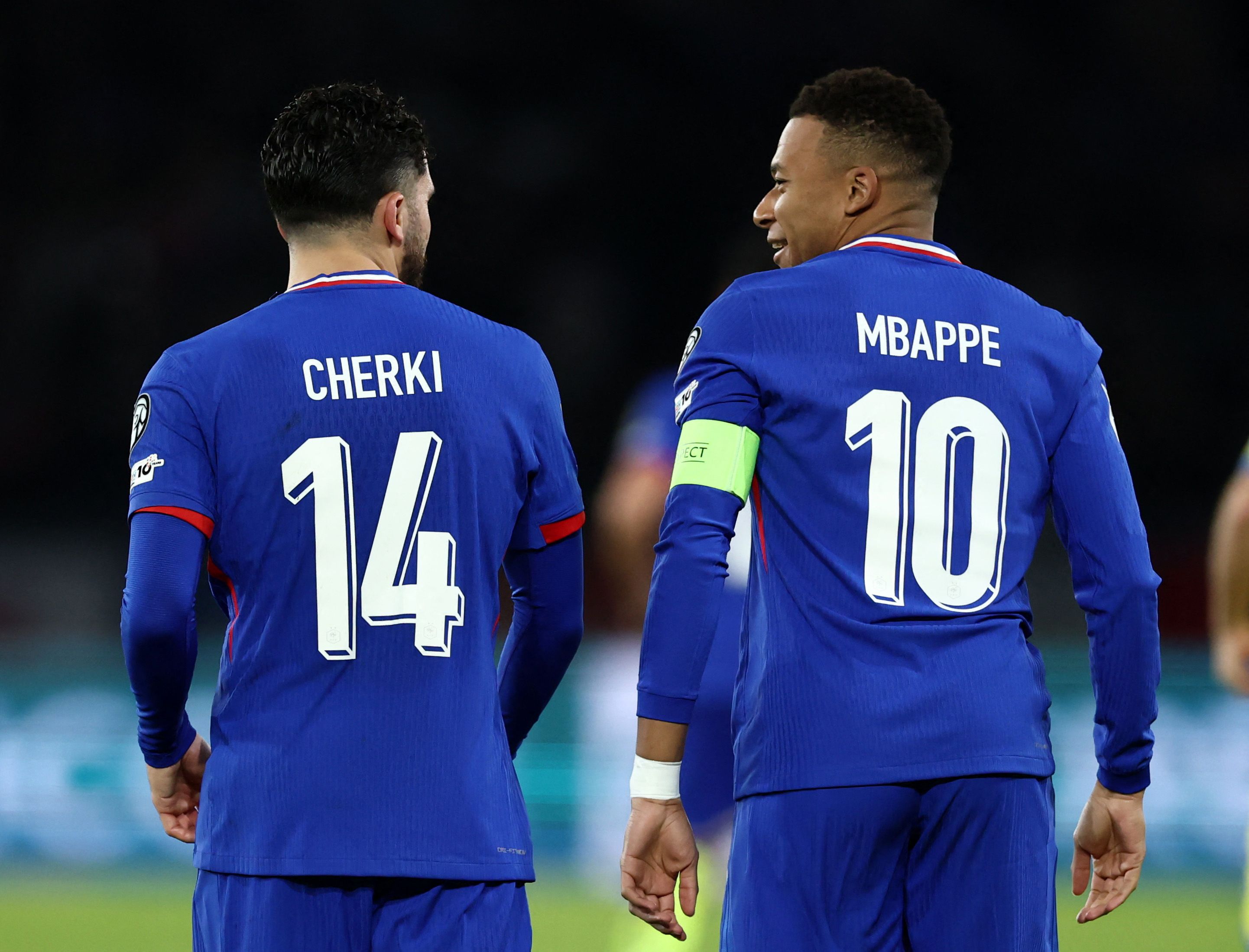 Rayan Cherki und Kylian Mbappe