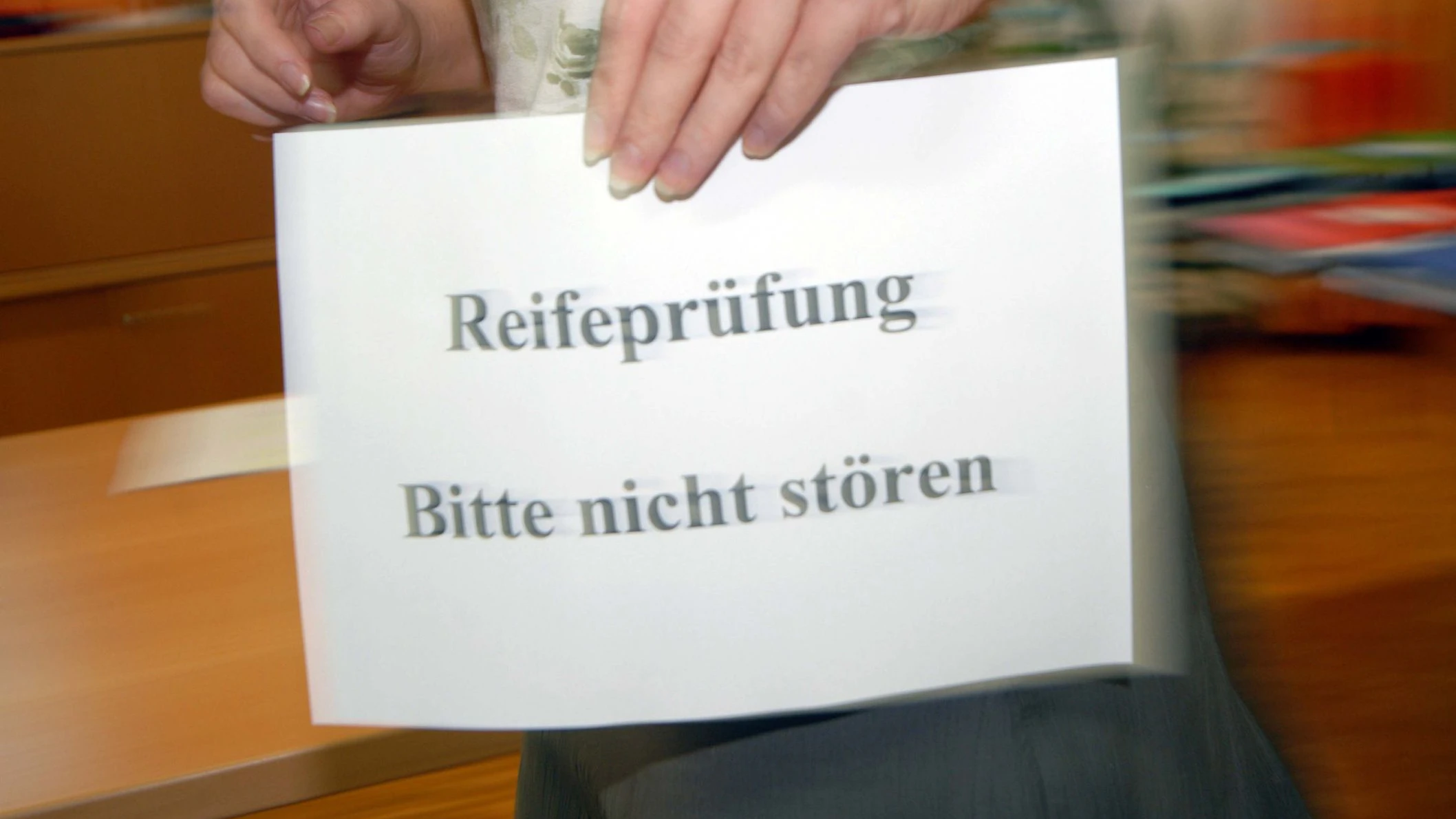 matura or maturity test at school, the final exam in school