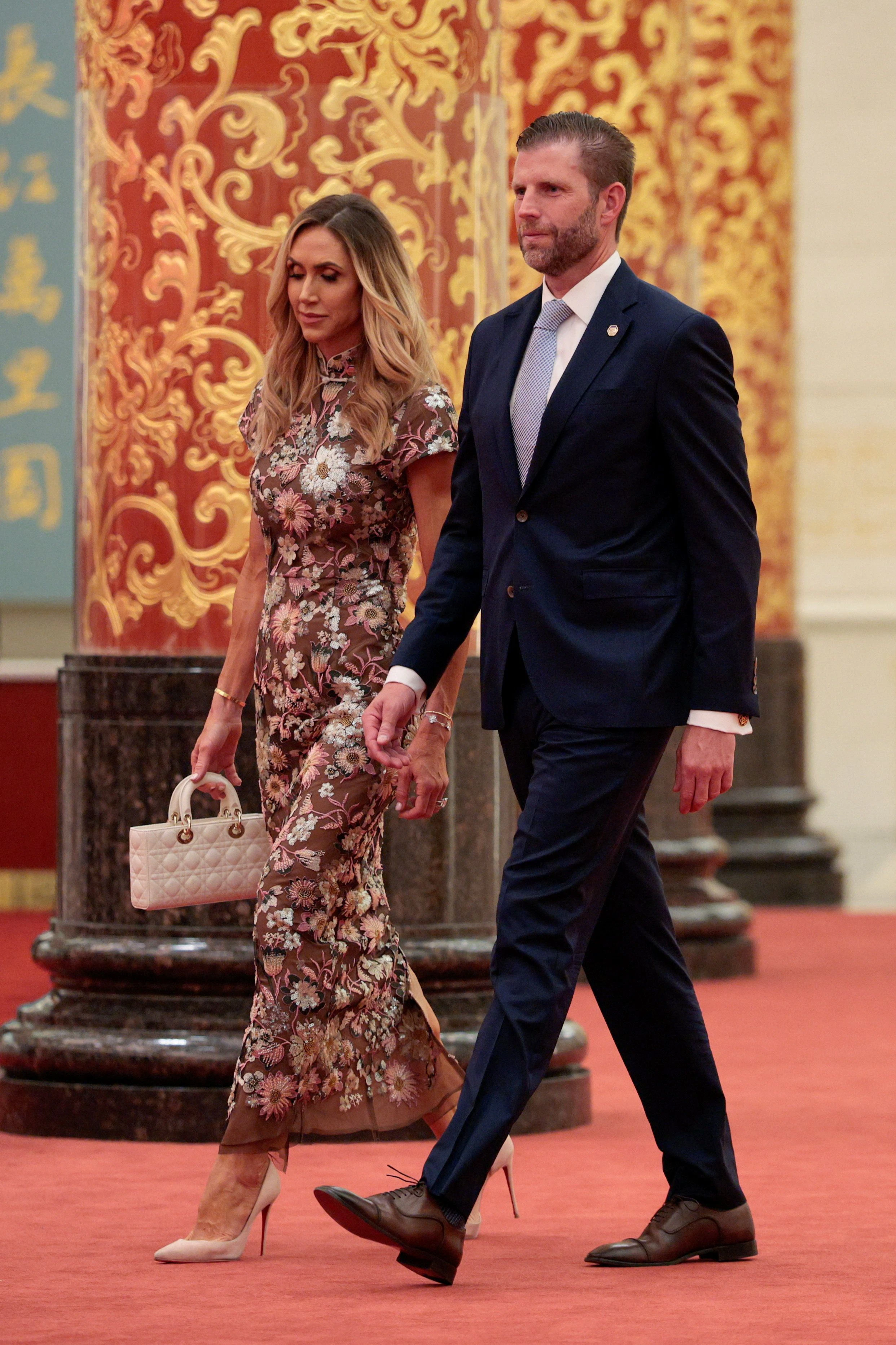Eric Trump, Sohn des US-Präsidenten, und seine Frau Lara waren in China dabei, Melania aber nicht