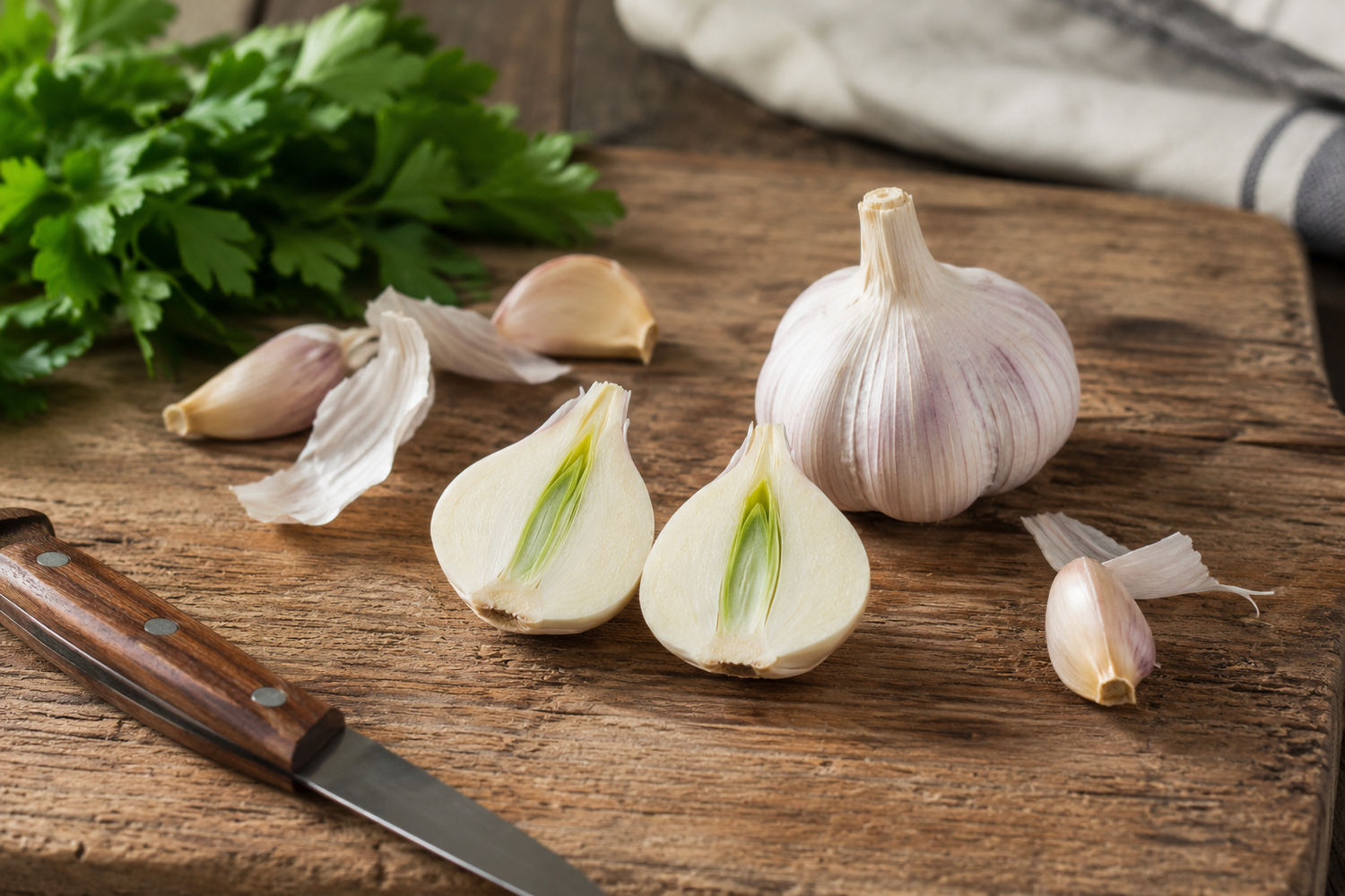 Ganz ignorieren sollte man austreibenden Knoblauch nicht.