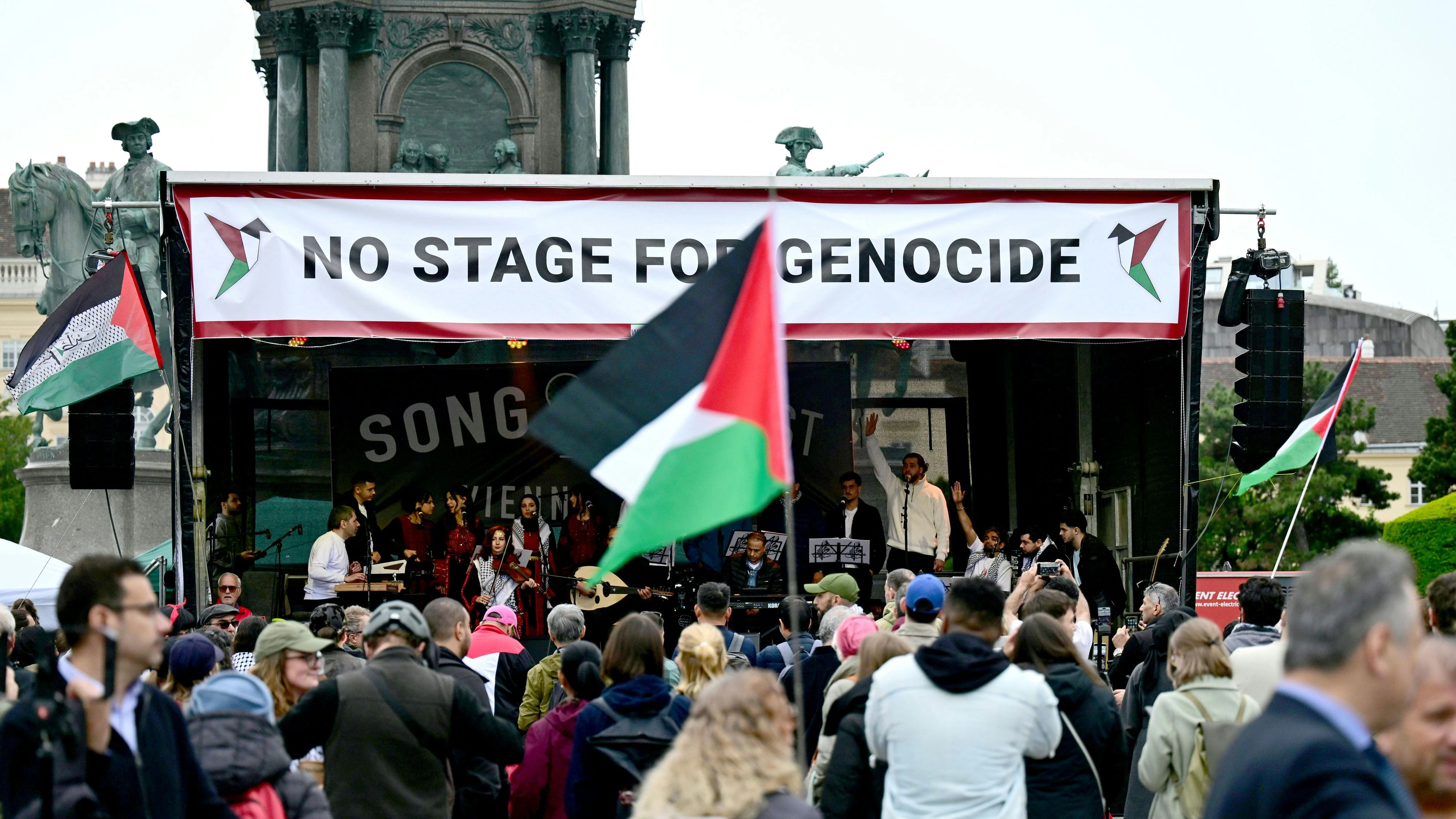 Heute.at - Song Protest – Demo gegen Israel-Teilnahme am ESC