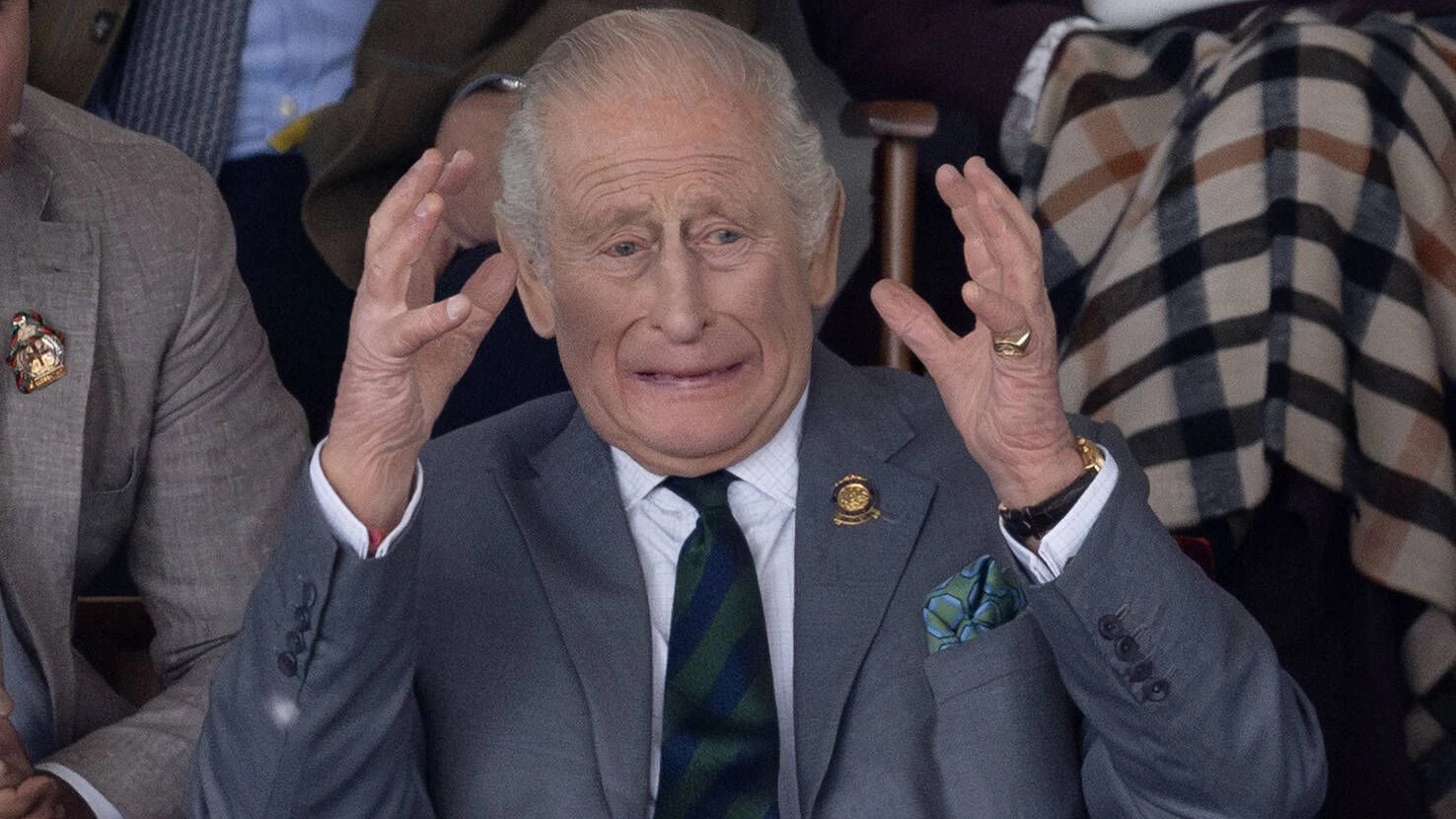 König Charles III am Freitag bei der Royal Windsor Horse Show im Home Park von Schloss Windsor.