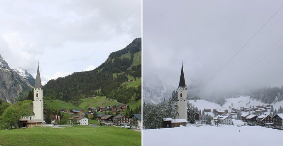 Heute.at - Ganze Orte über Nacht in tiefem Schnee versunken