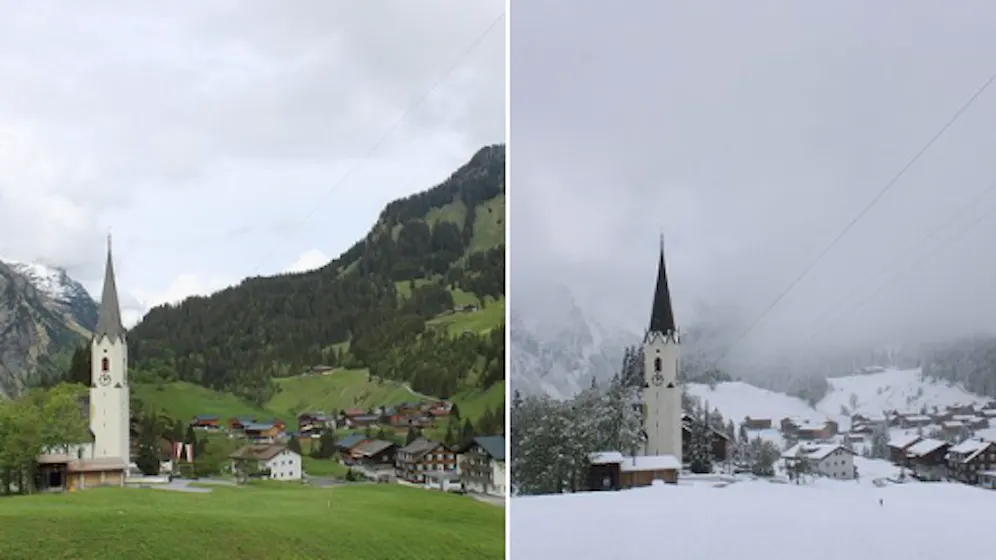 Heute.at - Ganze Orte über Nacht in tiefem Schnee versunken