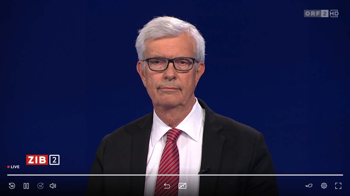 Der ehemalige Chef der E-Control und Energieexperte, Walter Boltz, in der ORF-