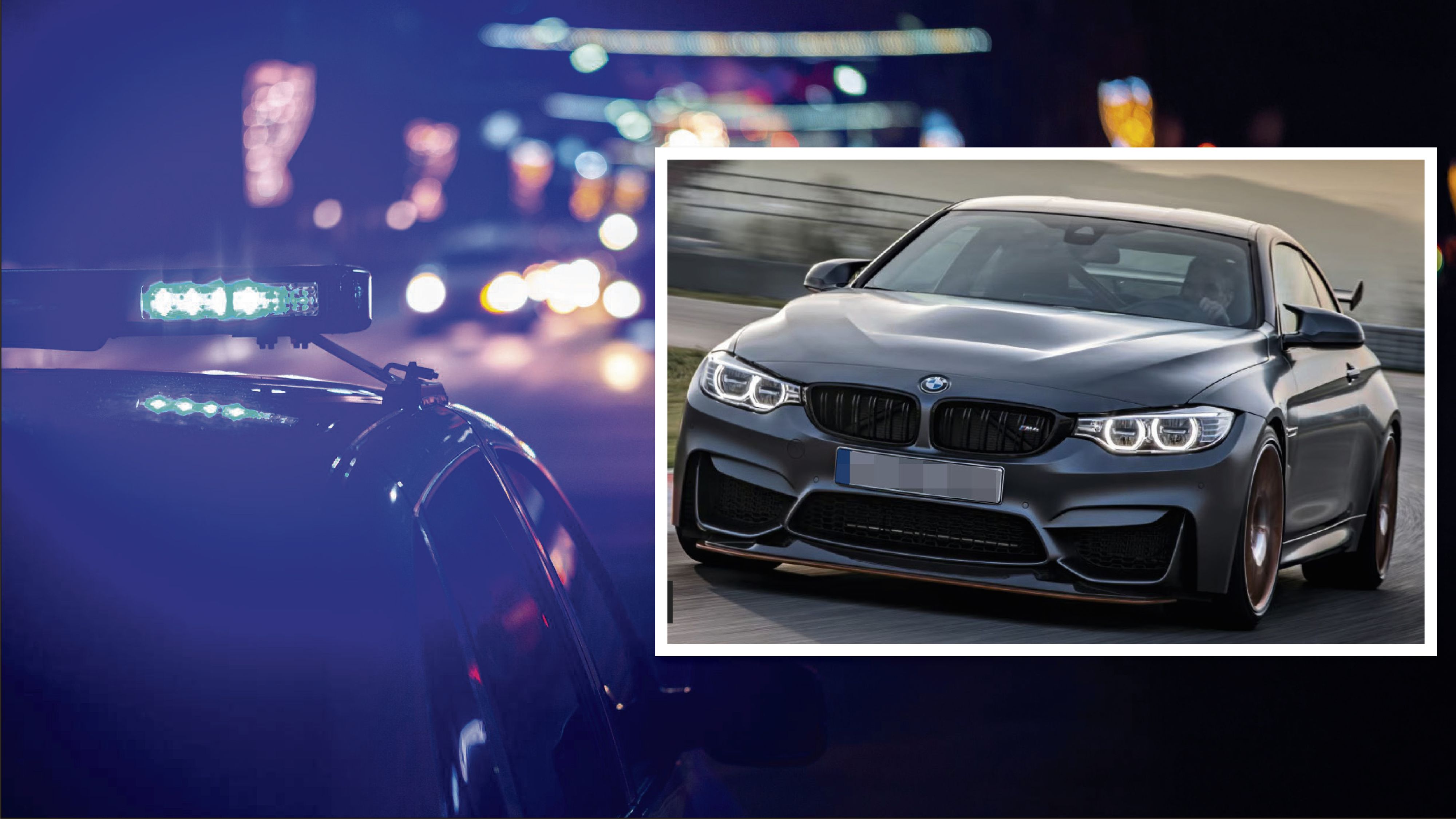 Der gestoppte BMW M4 war viel zu laut.