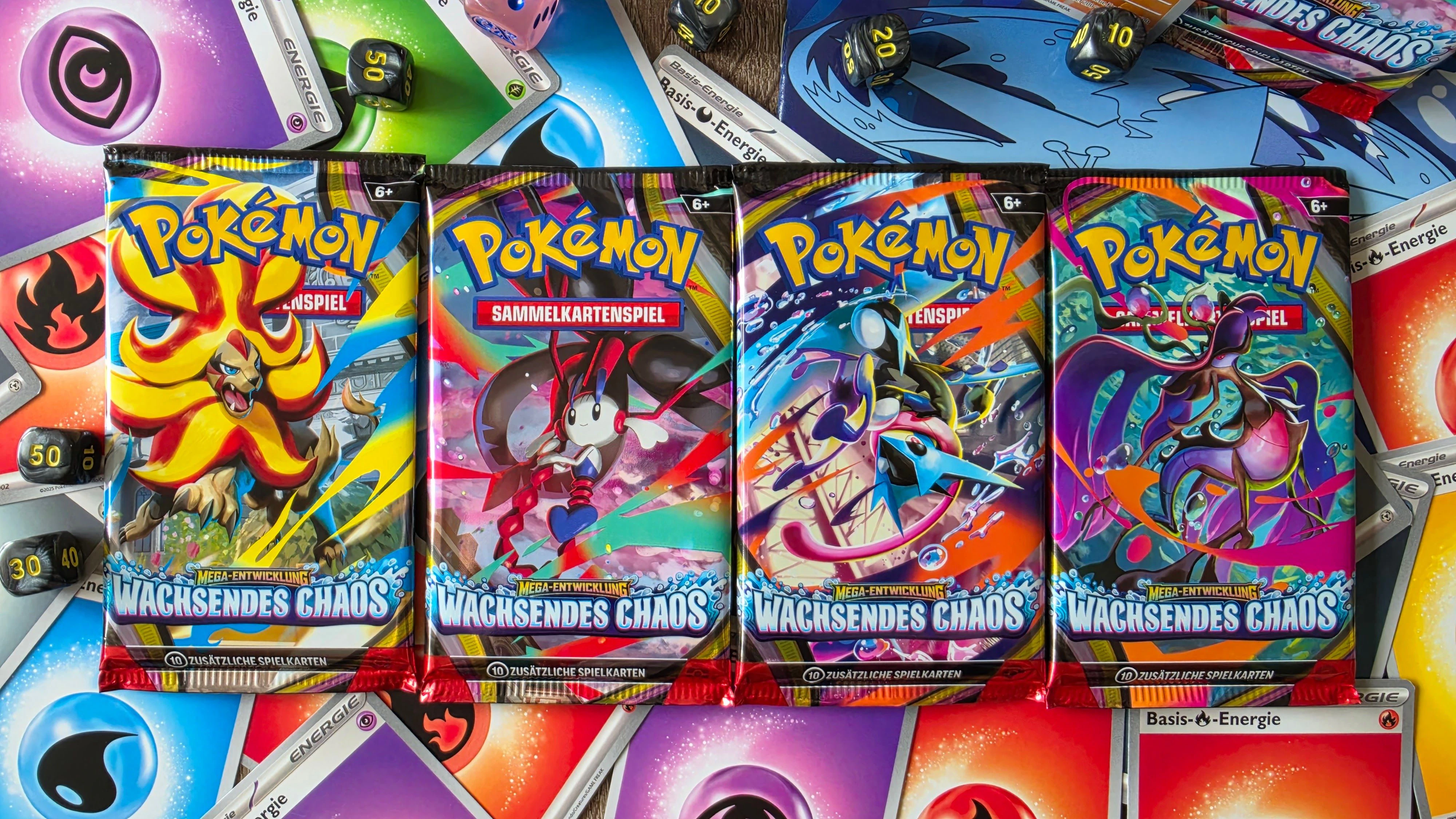 Die Packs von "Wachsendes Chaos" erscheinen in vier unterschiedlichen Designs.