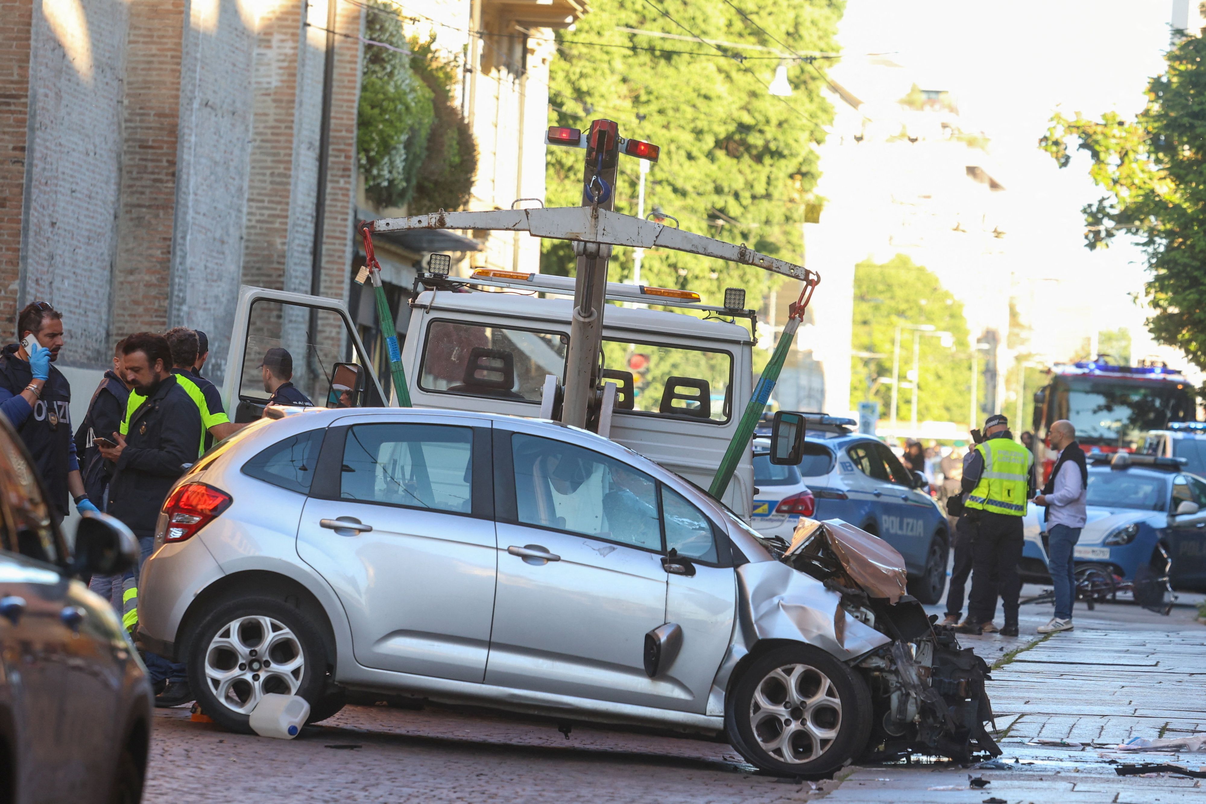 Mit diesem Auto fuhr der 31-Jährige auf den Gehsteig. 