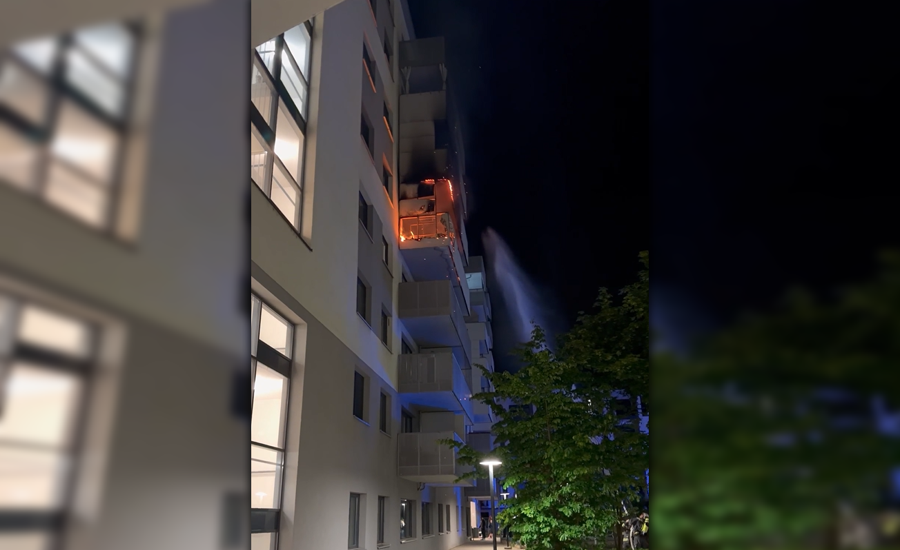 Heftiger Balkonbrand in Wien-Favoriten