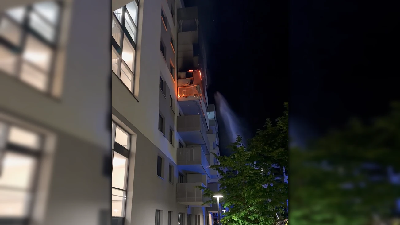 Heftiger Balkonbrand in Wien-Favoriten