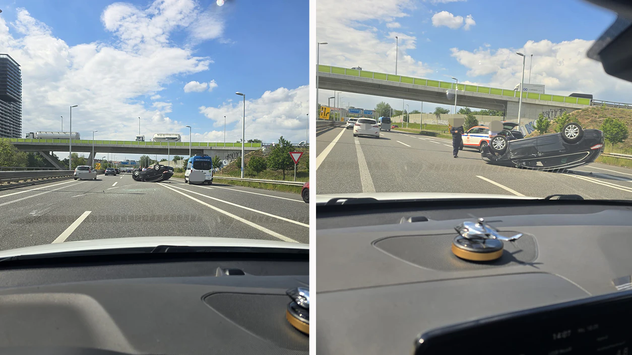 Am Montagnachmittag sorgte ein überschlagenes Auto auf der A4 für einen Großeinsatz.