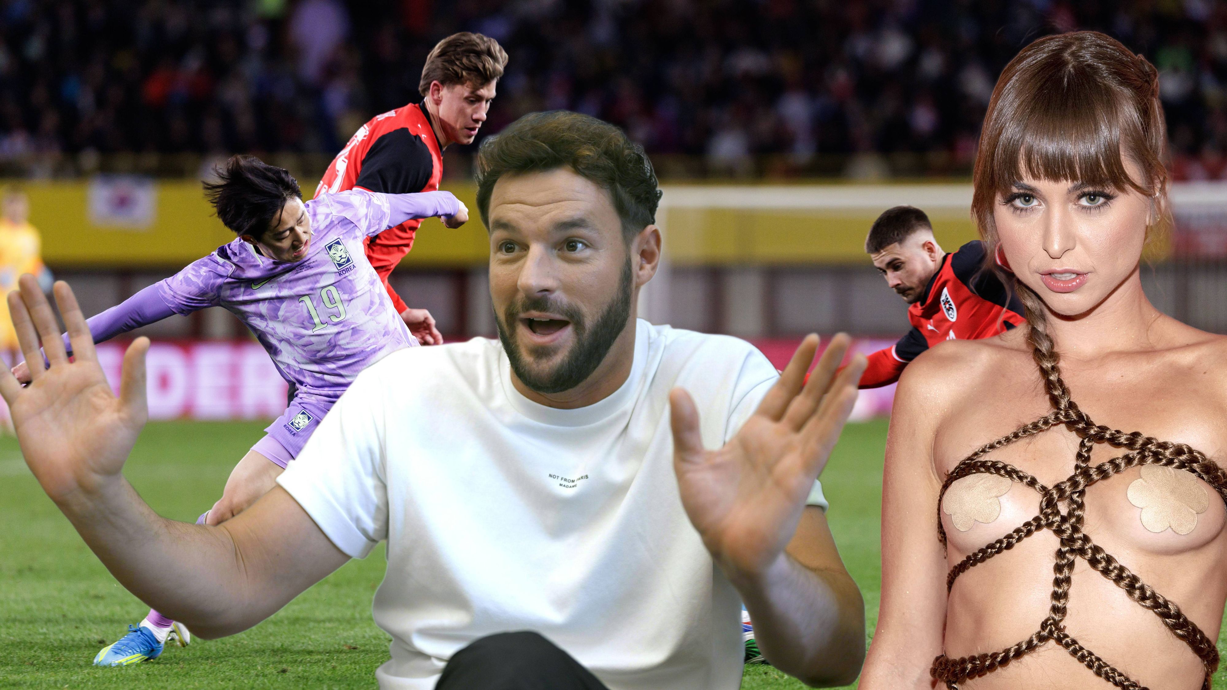 Paul Pizzera besingt im WM-Song unter anderem Riley Reid (r.)