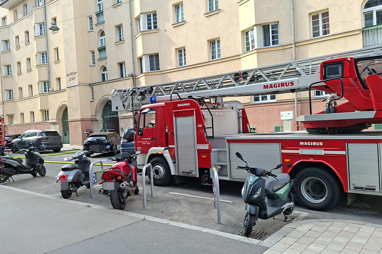 Das Feuer brach in der Effingergasse in Wien-Ottakring aus.