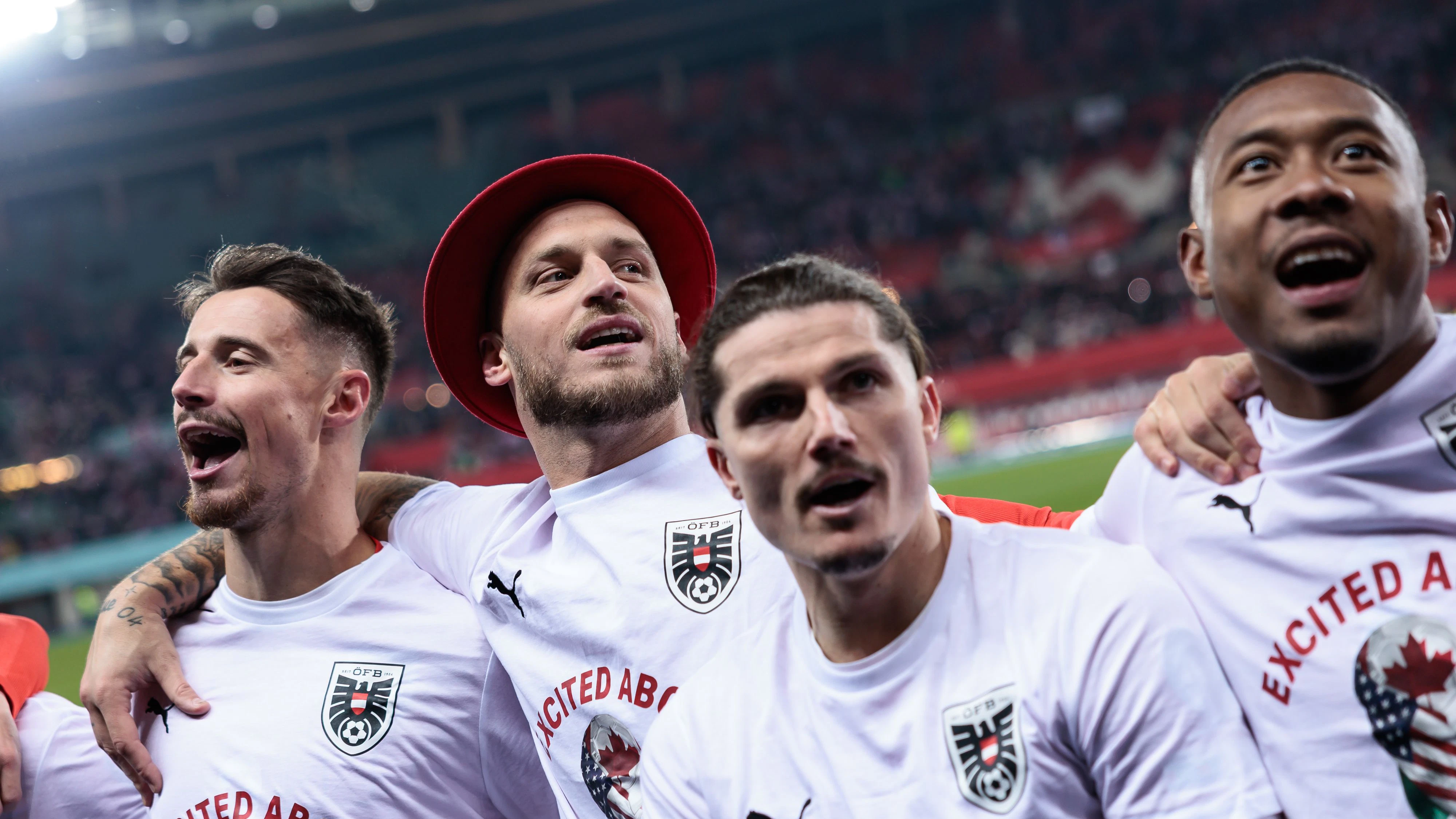 Die ÖFB-Stars feierten gegen Bosnien das WM-Ticket