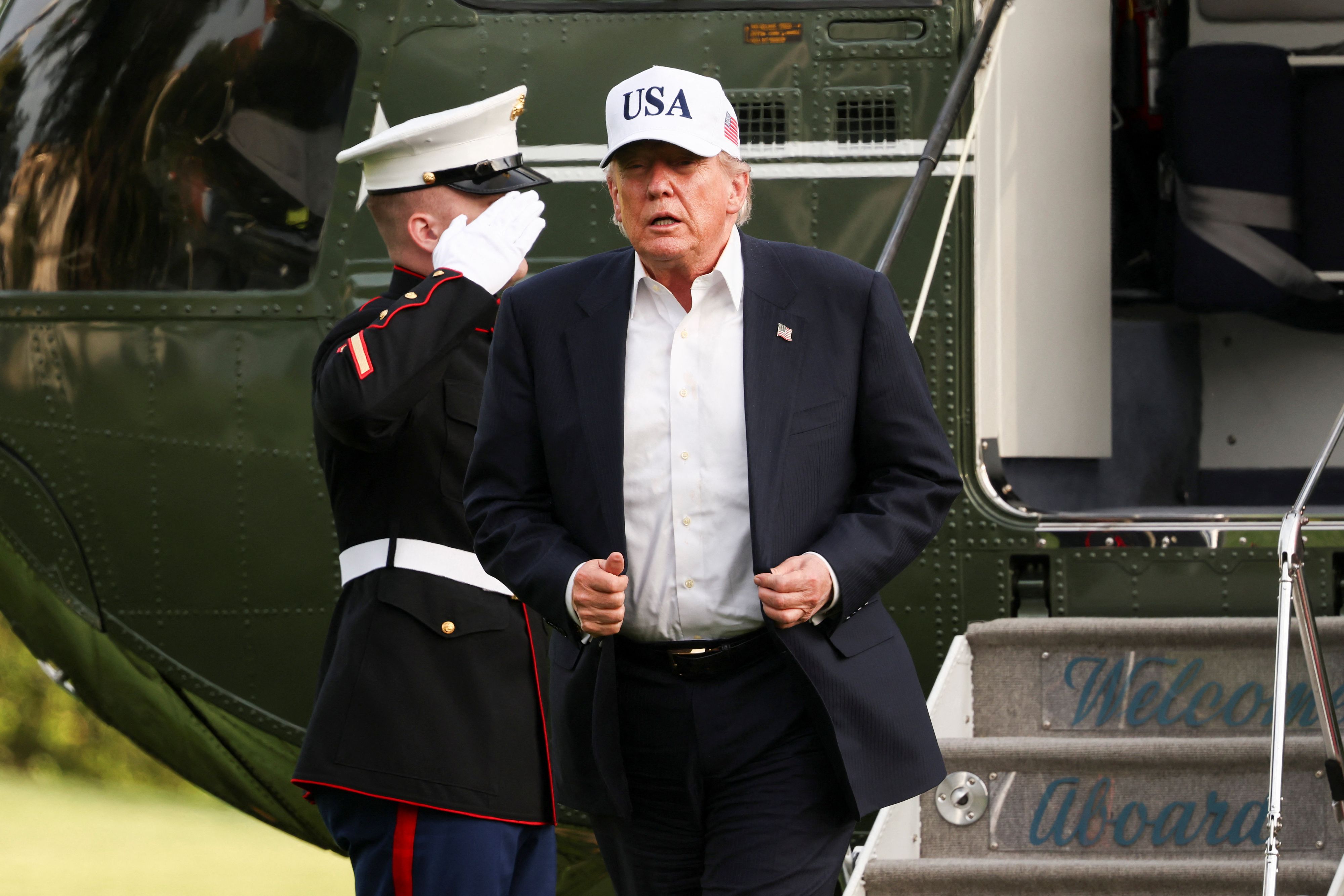 US-Präsident Donald Trump möchte einen neuen Hubschrauberlandeplatz haben.