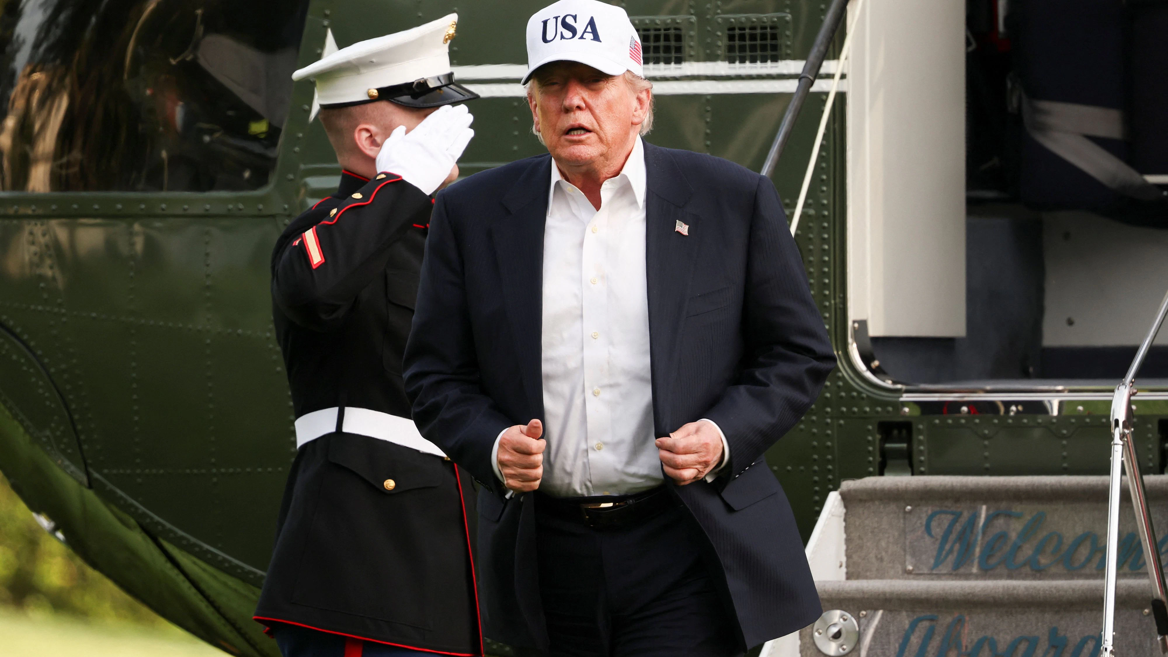 US-Präsident Donald Trump möchte einen neuen Hubschrauberlandeplatz haben.