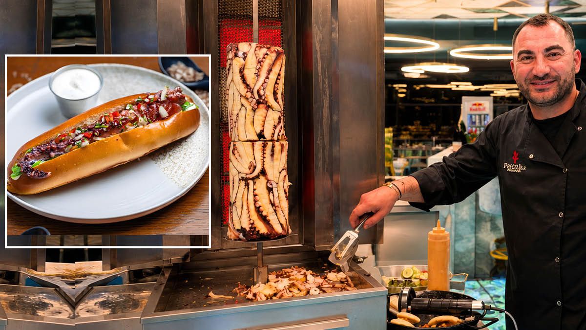 Hier hängen die Oktopusse am Döner-Spieß.