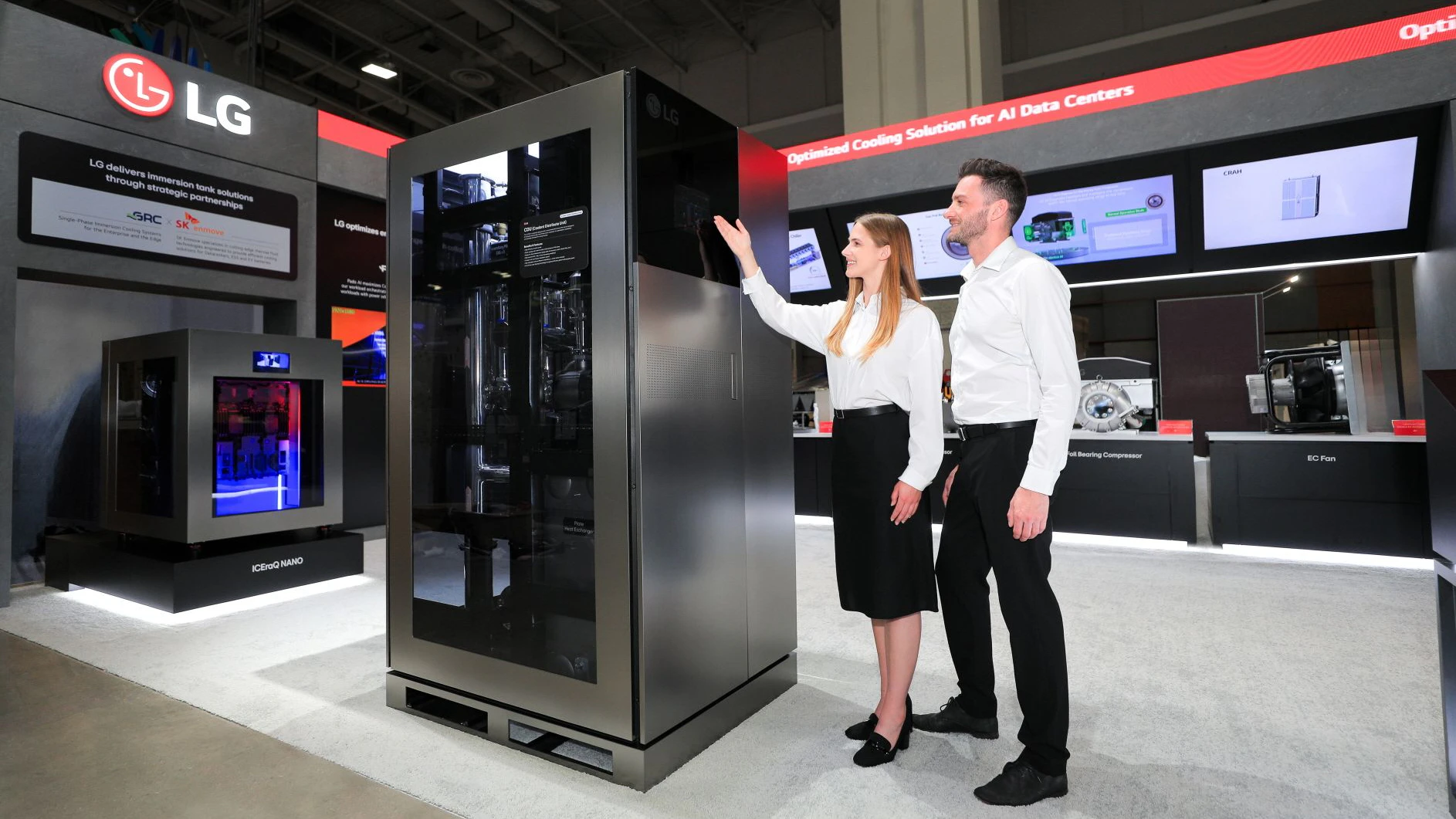 LG Electronics präsentierte Kühlungslösungen für KI-Rechenzentren auf der Data Center World 2026.