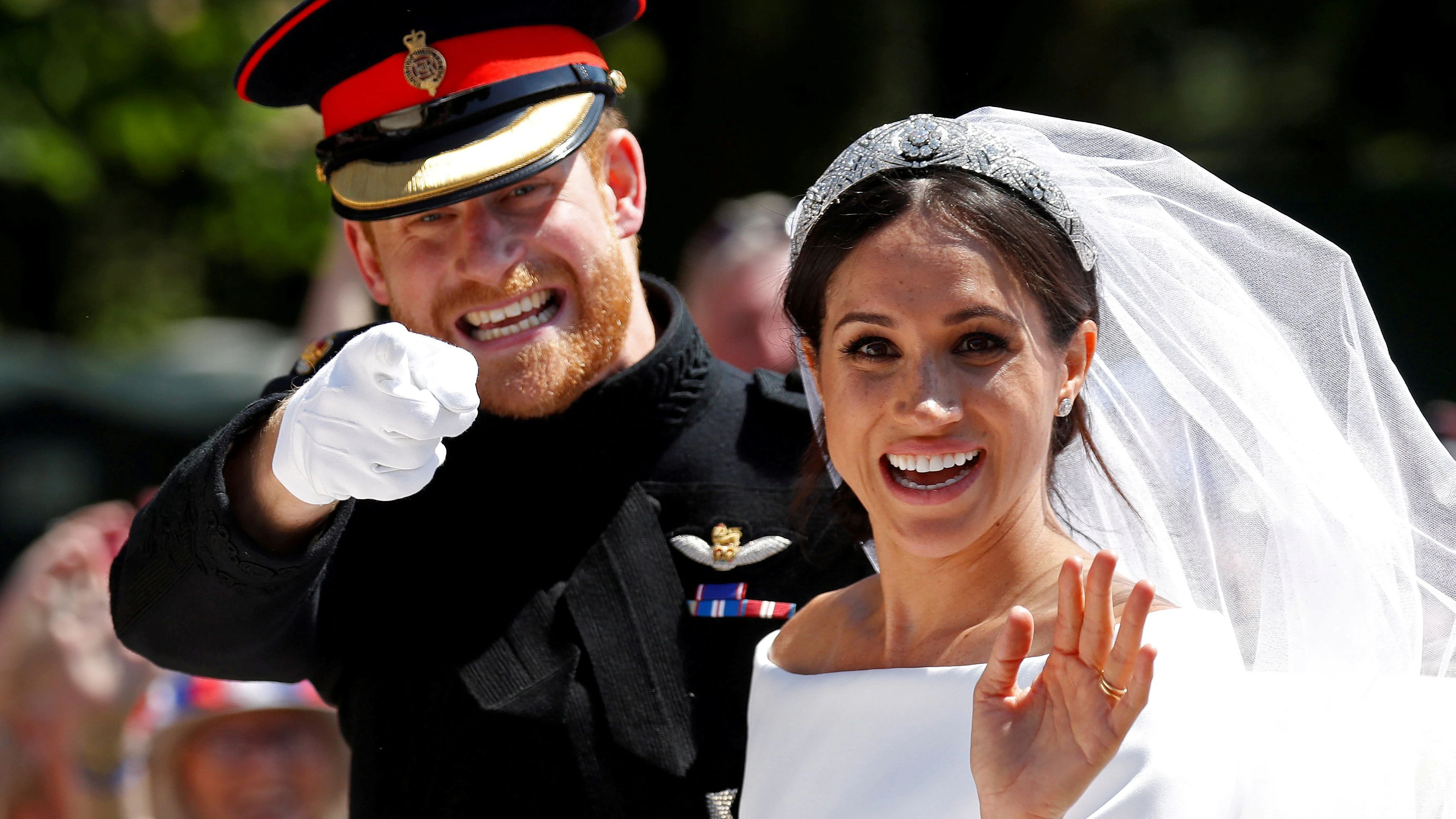 Prinz Harry und Meghan nach ihrer Trauung in der St. George's Chapel im Windsor Castle am 19. Mai 2018.