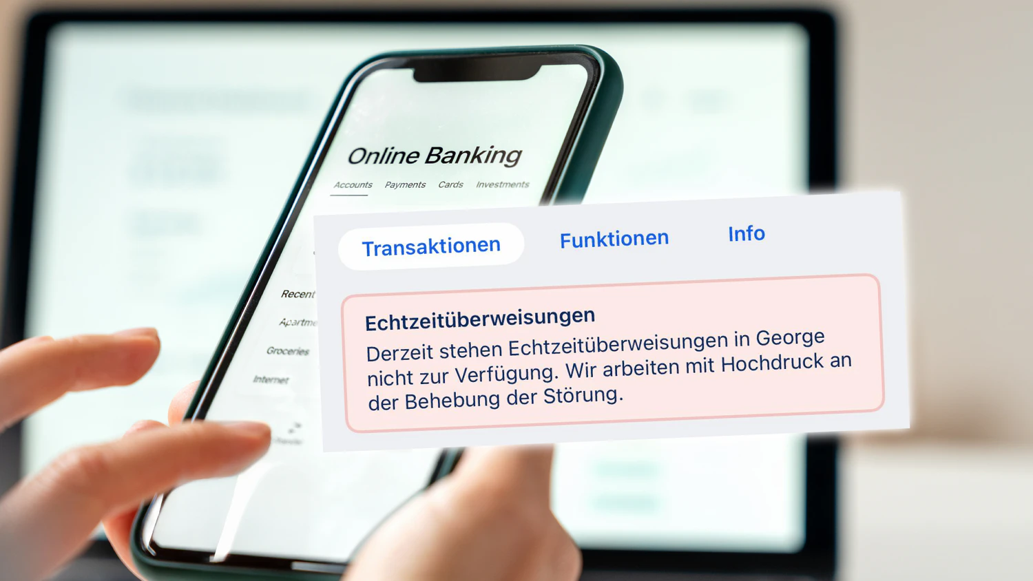 Derzeit gibt es grobe Probleme beim Online-Banking. (Symbolbild)