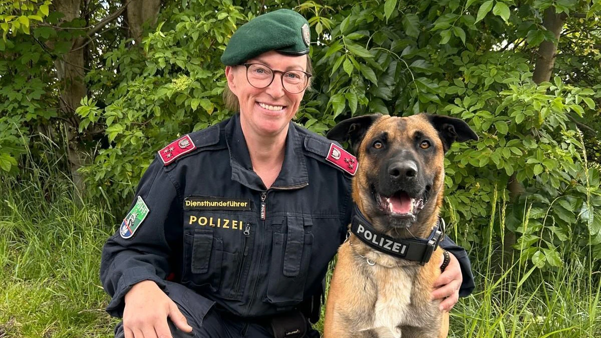 Polizeihund "Bruno" half bei der erfolgreichen Fahndung.