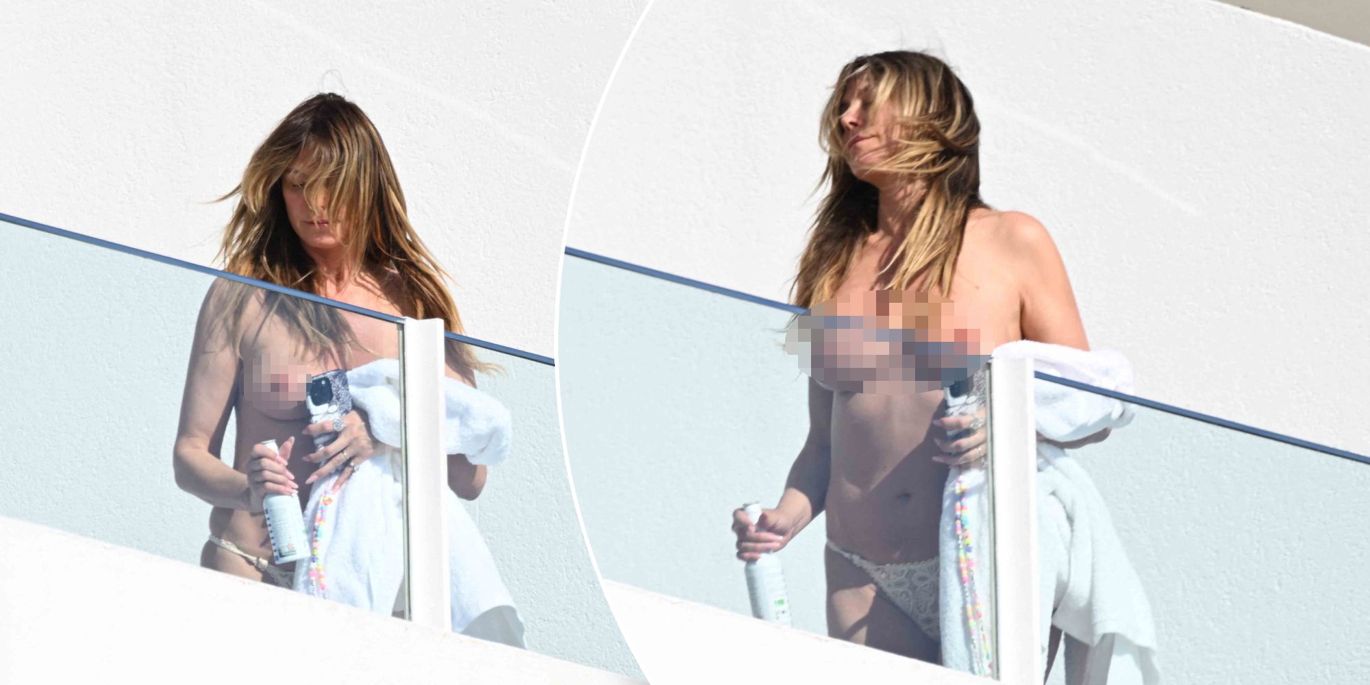 Heidi Klum lässt sich sonnen.