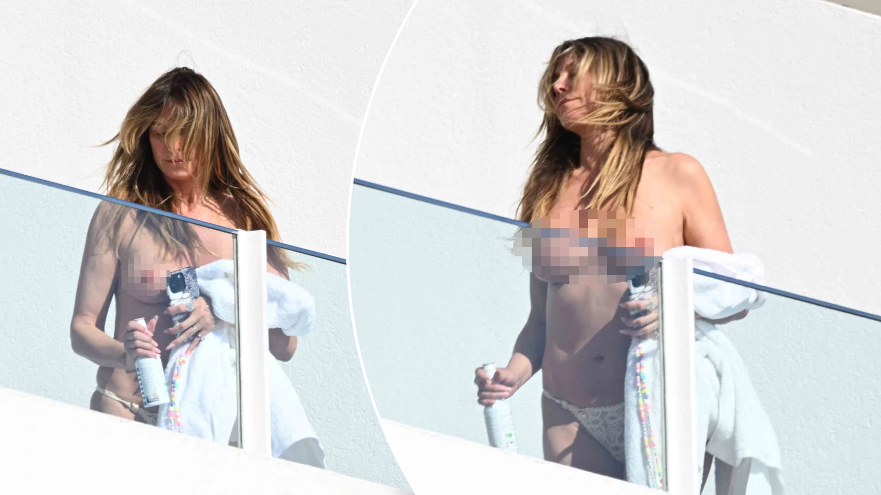 Heidi Klum lässt sich sonnen.