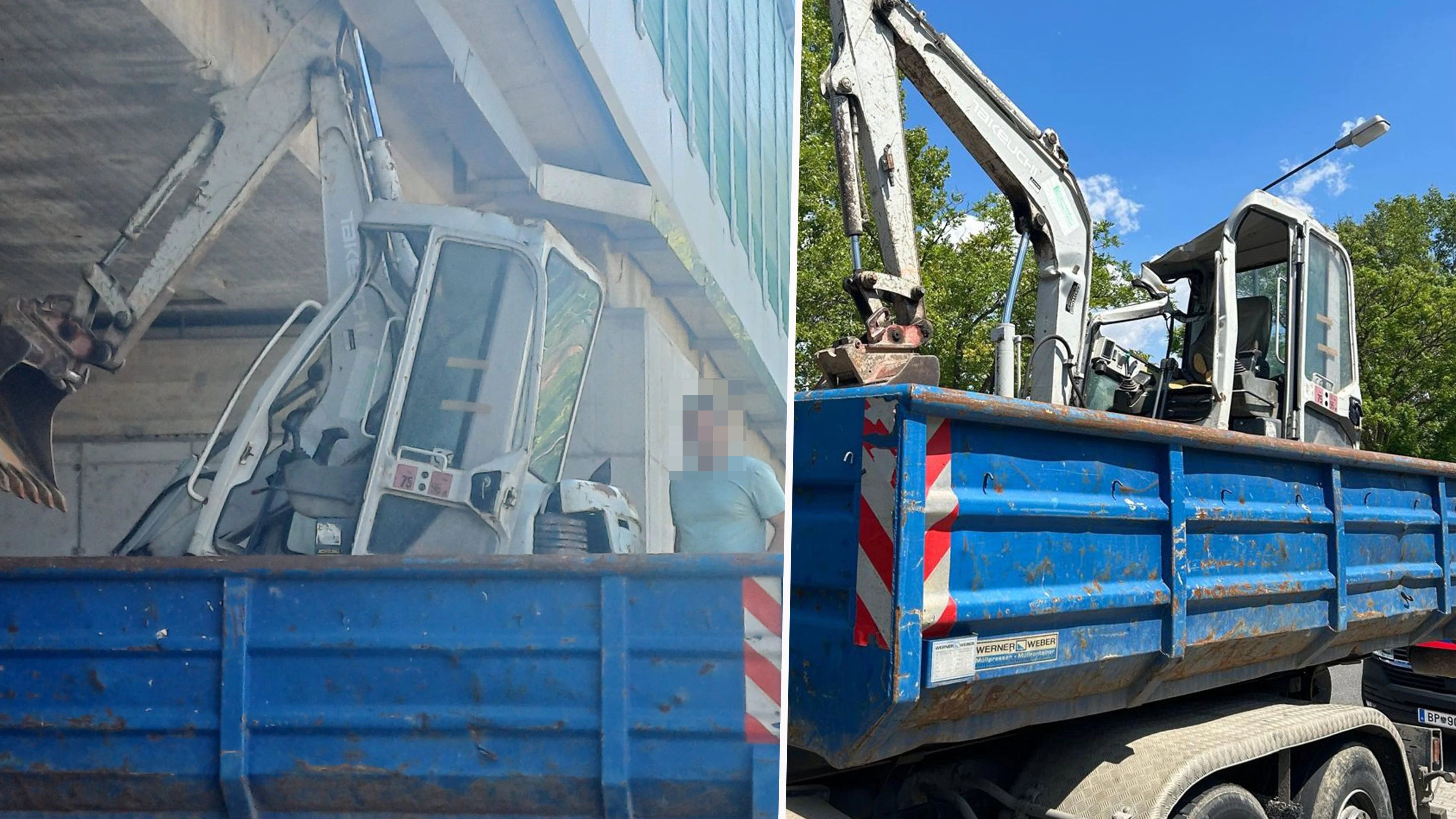 LKW beschädigte mehrfach Tunneleinrichtungen aufgrund zu hoher Beladung