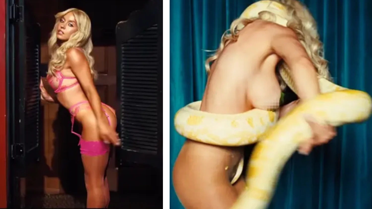 Sydney Sweeney schockt Fans mit Nackt-Szene und Python.