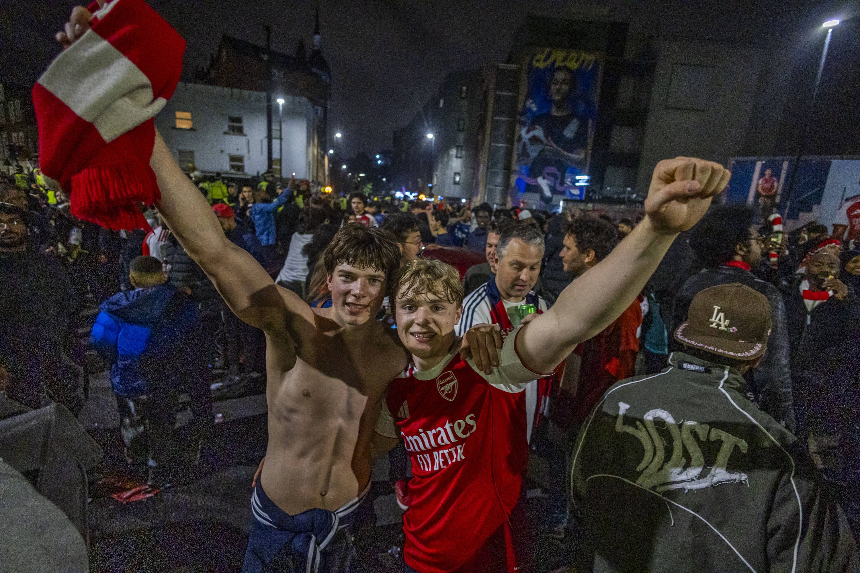 Auch die Fans feierten.