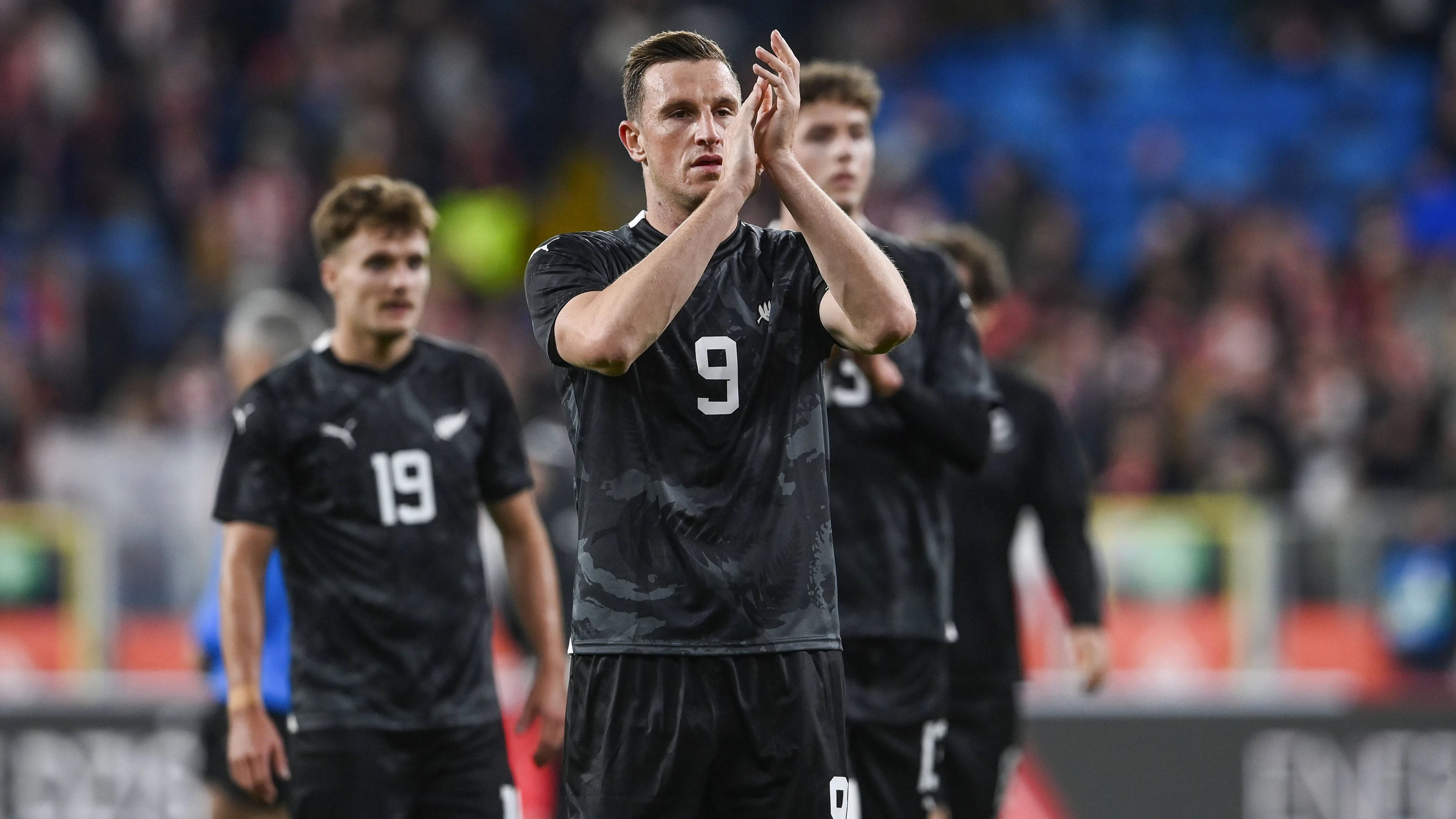 Neuseelands Star-Stürmer und Teamkapitän Chris Wood. 